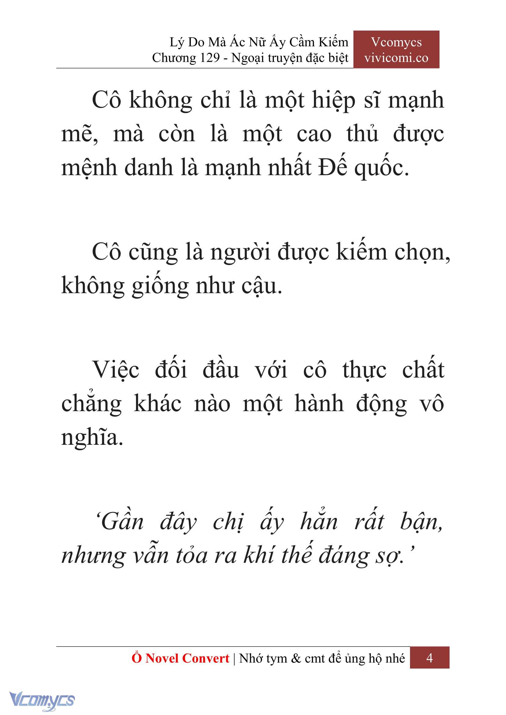 [Novel] Lý Do Mà Ác Nữ Ấy Cầm Kiếm Chap 129 - Next Chap 130