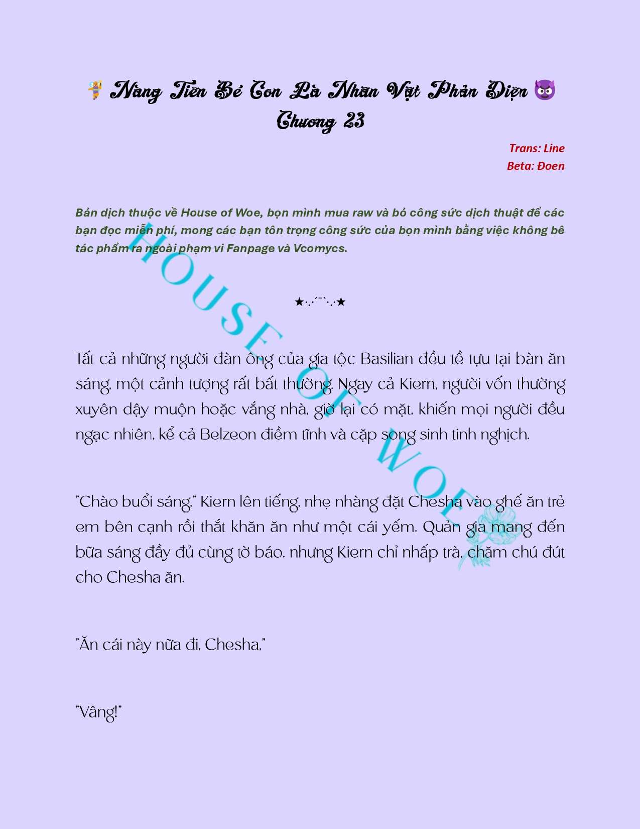 [NOVEL] NÀNG TIÊN BÉ CON LÀ NHÂN VẬT PHẢN DIỆN Chap 23 - Trang 2