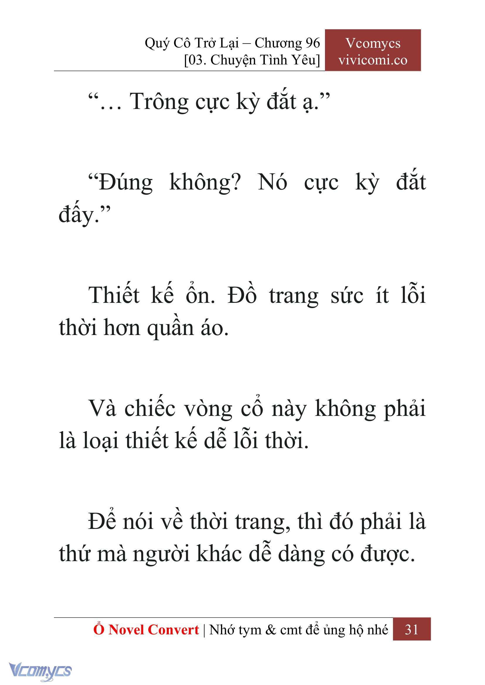 [Novel] Quý Cô Trở Lại Chap 96 - Trang 2