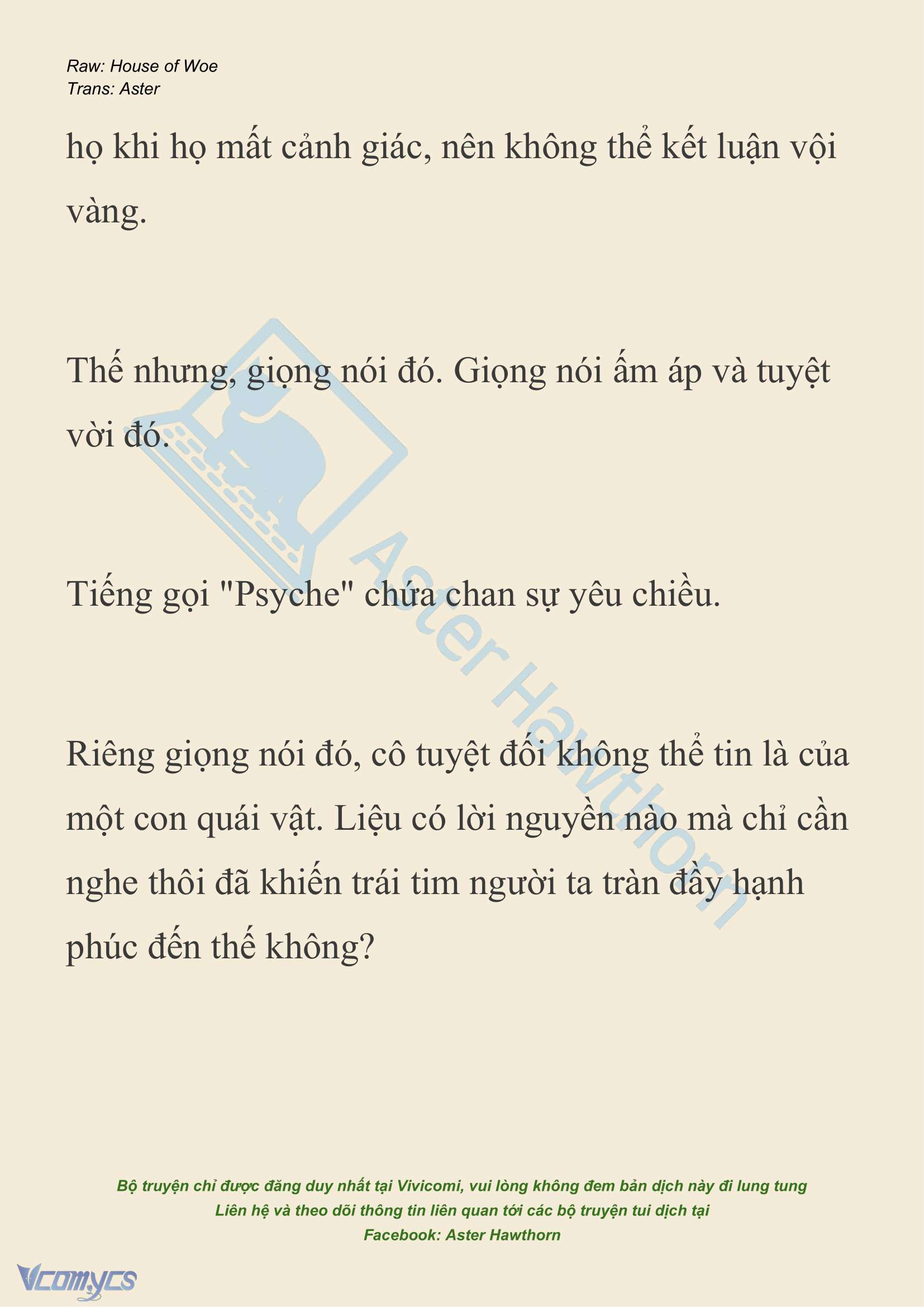 [NOVEL] Dành Cho Các Nữ Thần: Dành cho Psyche Chap 19 - Trang 2