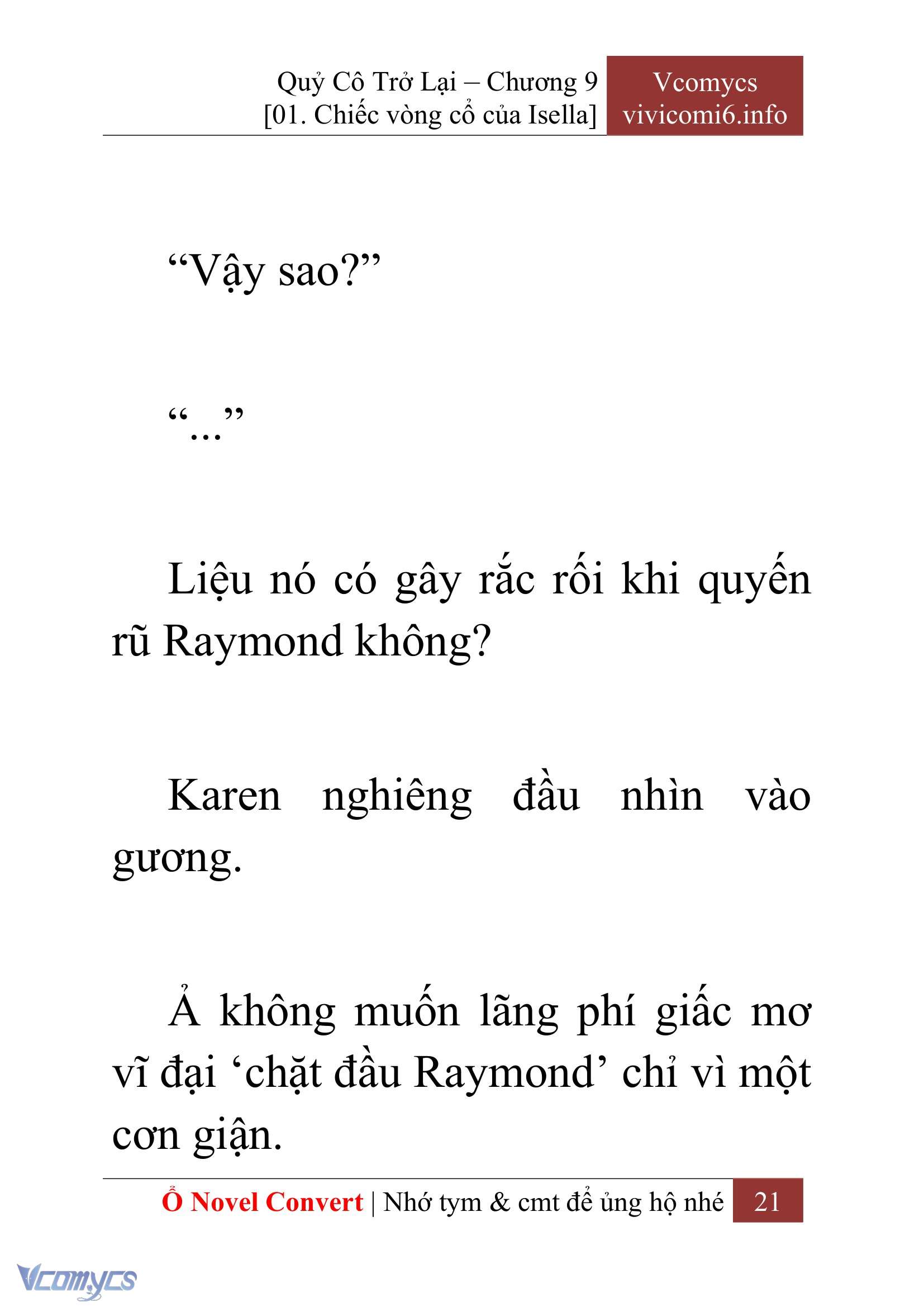 [Novel] Quý Cô Trở Lại Chap 9 - Trang 2