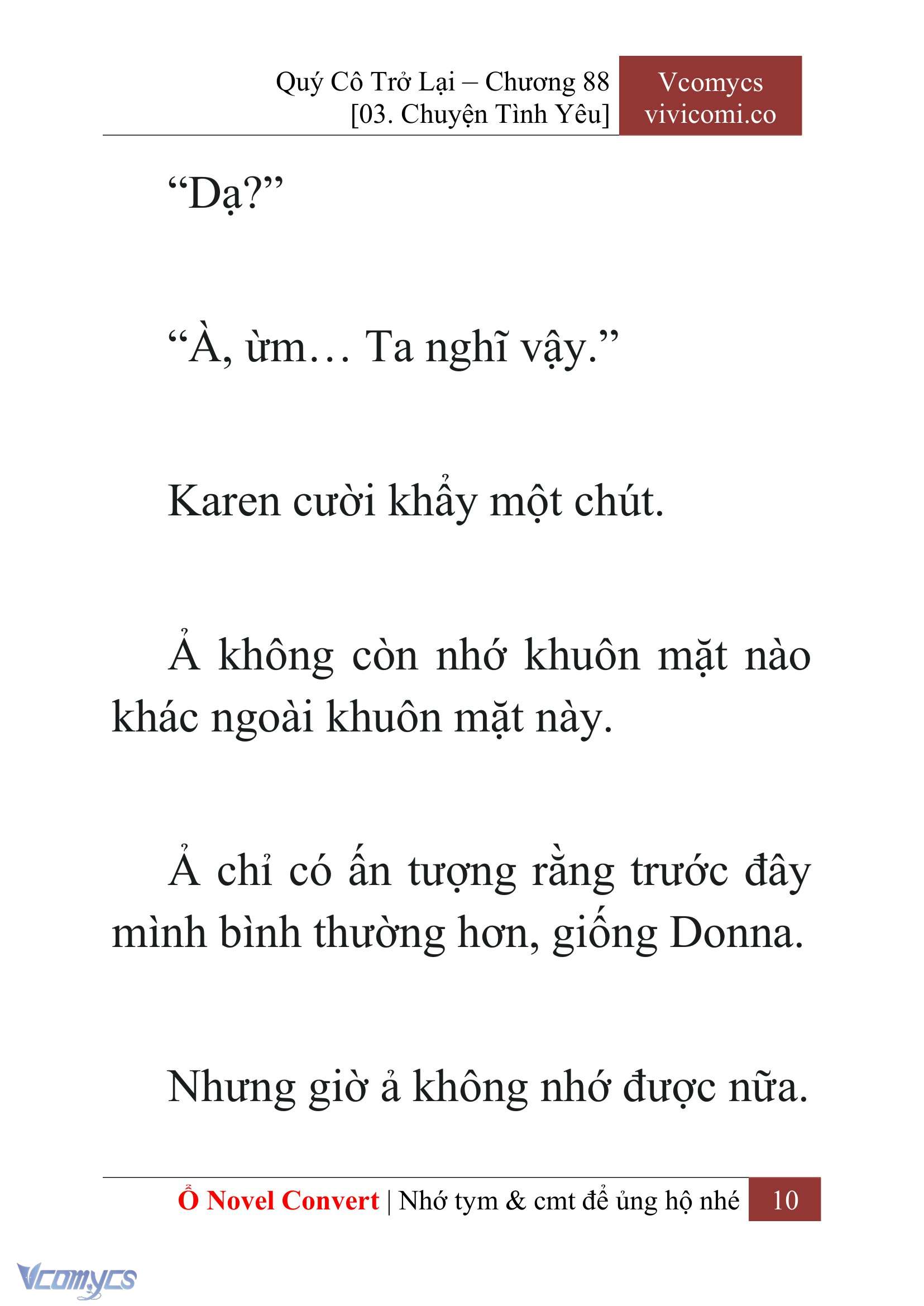 [Novel] Quý Cô Trở Lại Chap 88 - Trang 2