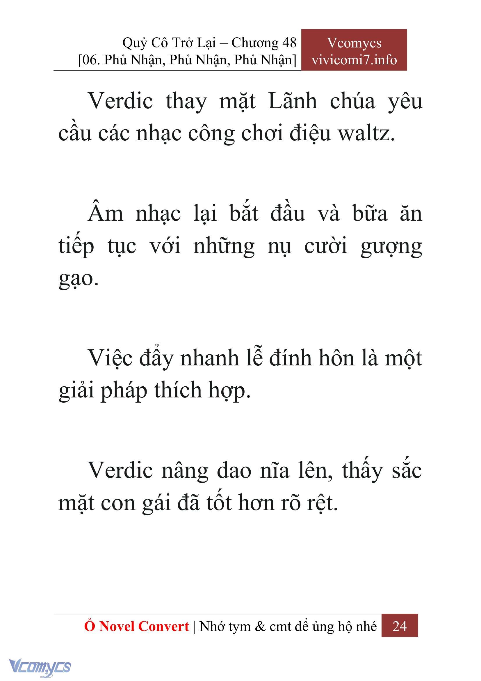 [Novel] Quý Cô Trở Lại Chap 48 - Trang 2