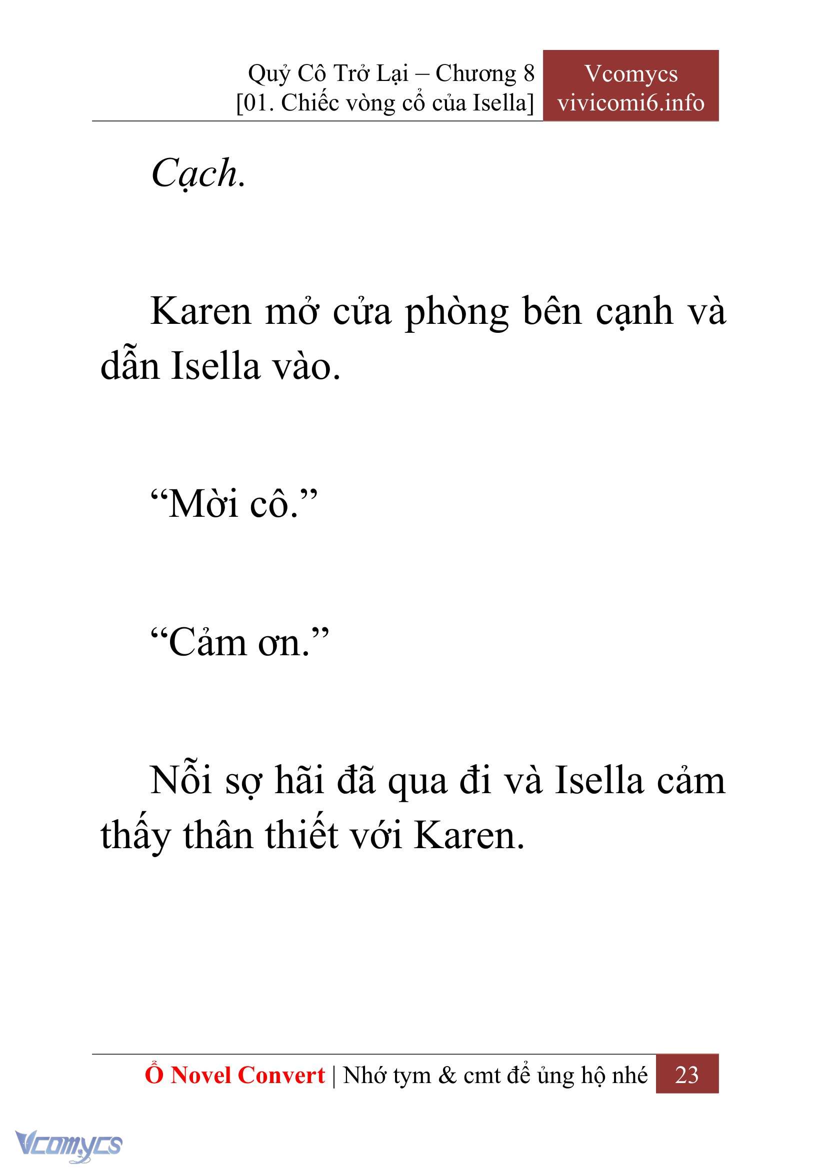 [Novel] Quý Cô Trở Lại Chap 8 - Trang 2