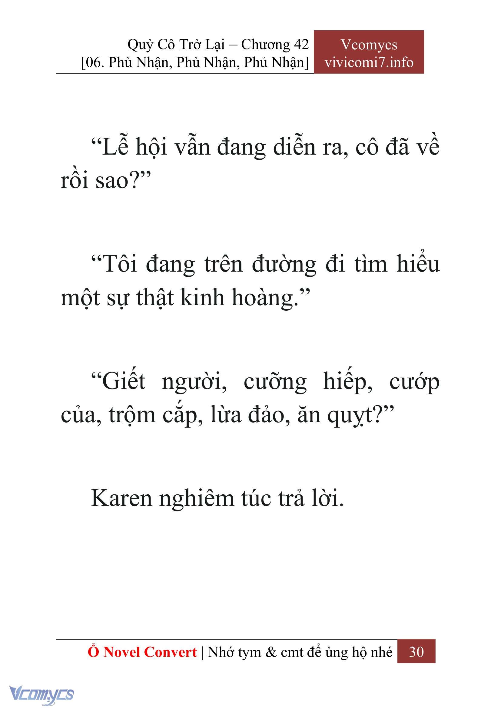 [Novel] Quý Cô Trở Lại Chap 42 - Trang 2