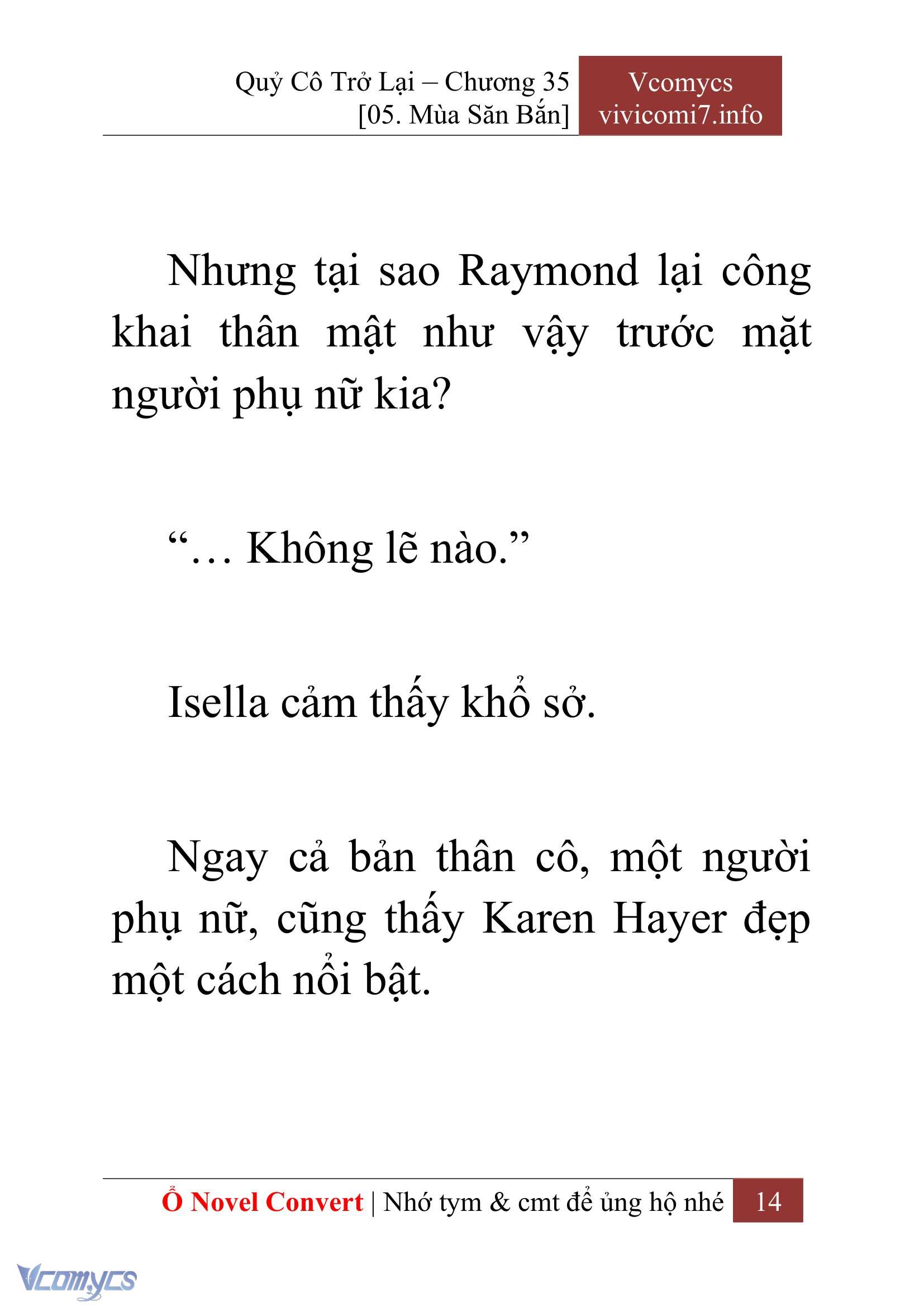 [Novel] Quý Cô Trở Lại Chap 35 - Trang 2