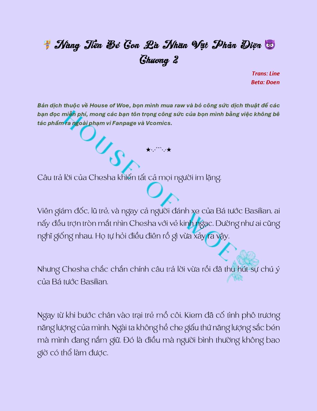 [NOVEL] NÀNG TIÊN BÉ CON LÀ NHÂN VẬT PHẢN DIỆN Chap 2 - Trang 2