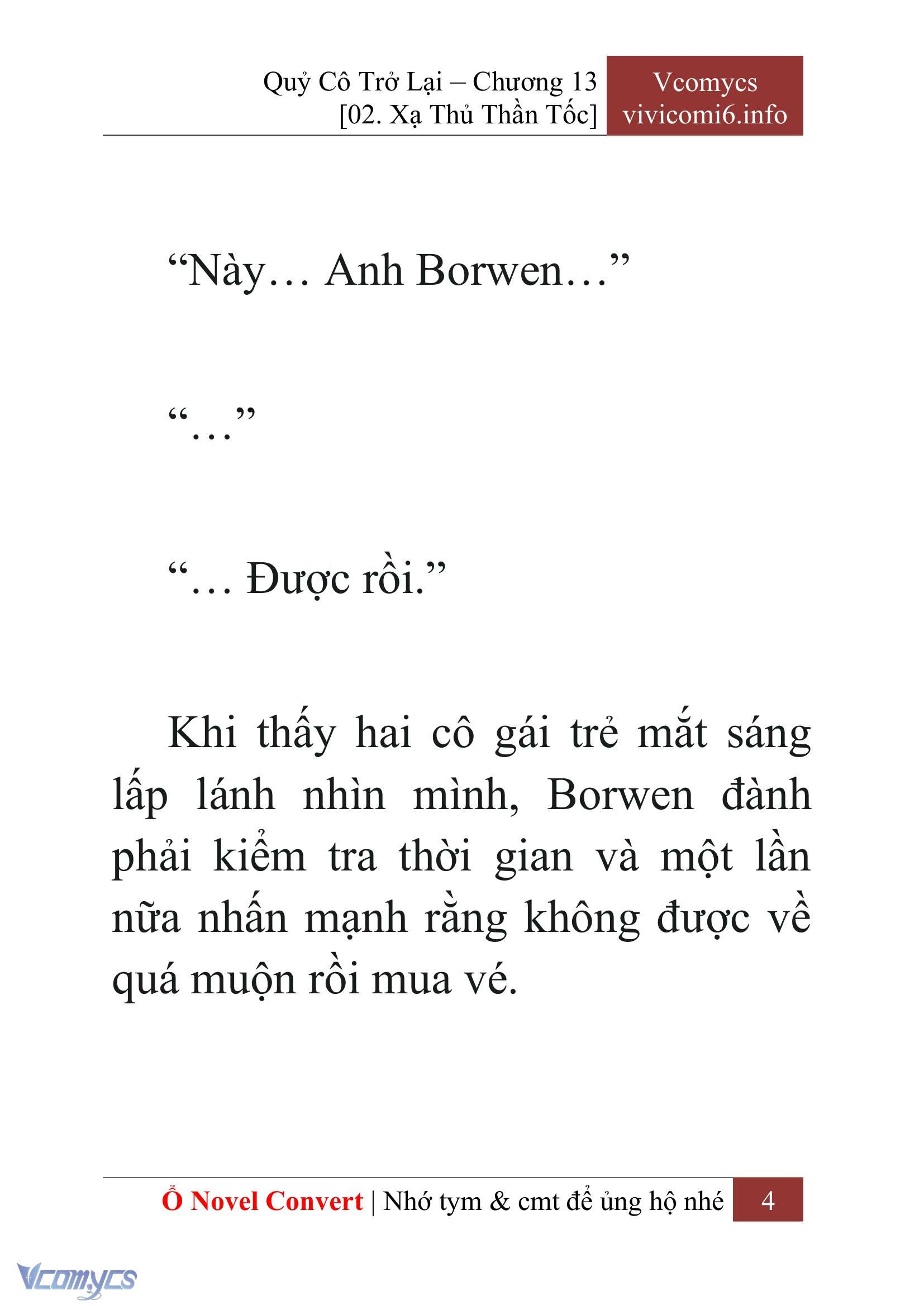 [Novel] Quý Cô Trở Lại Chap 13 - Trang 2