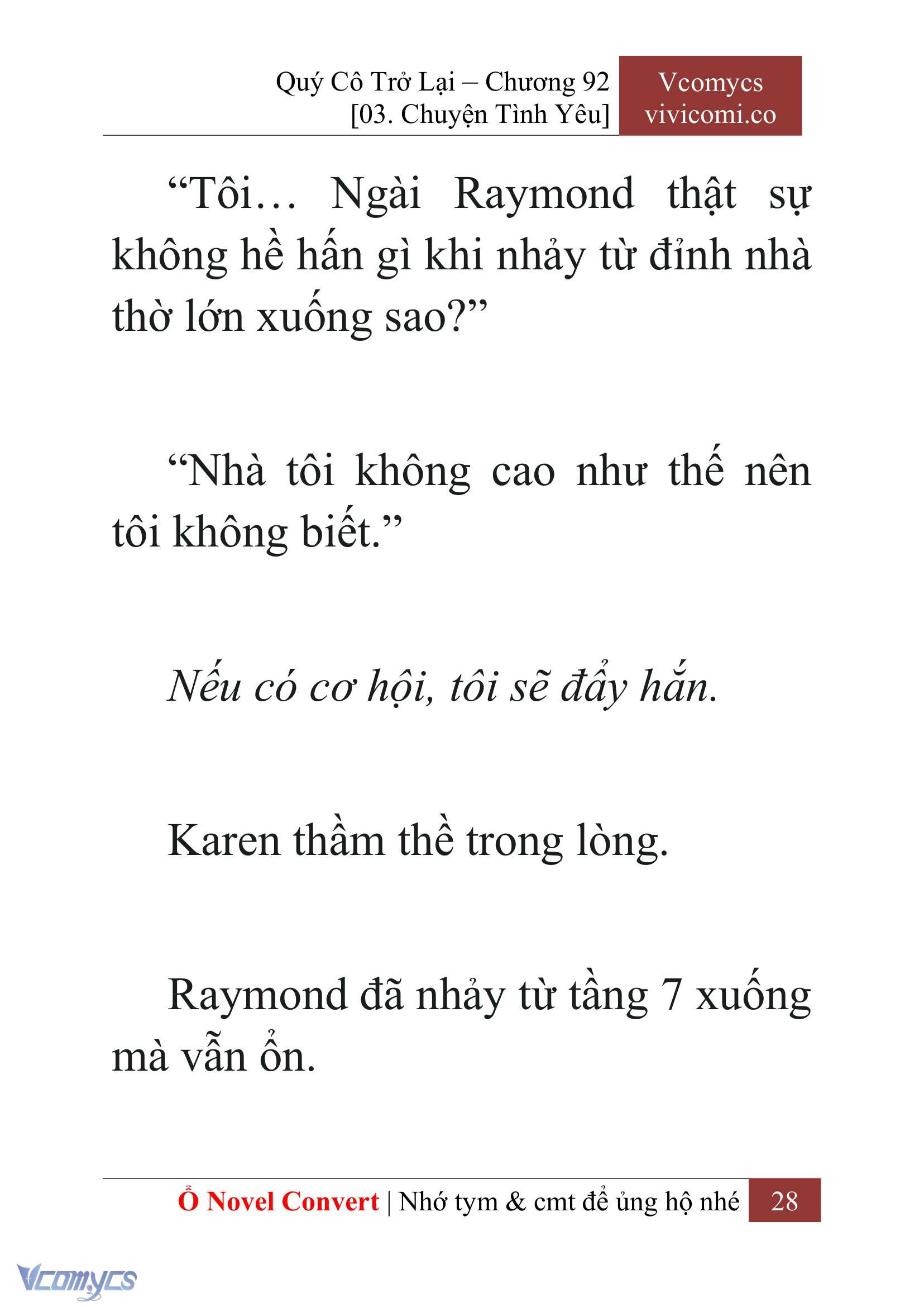 [Novel] Quý Cô Trở Lại Chap 92 - Trang 2