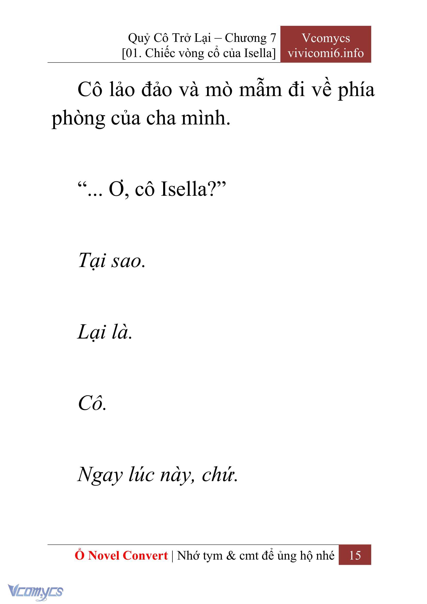 [Novel] Quý Cô Trở Lại Chap 7 - Trang 2