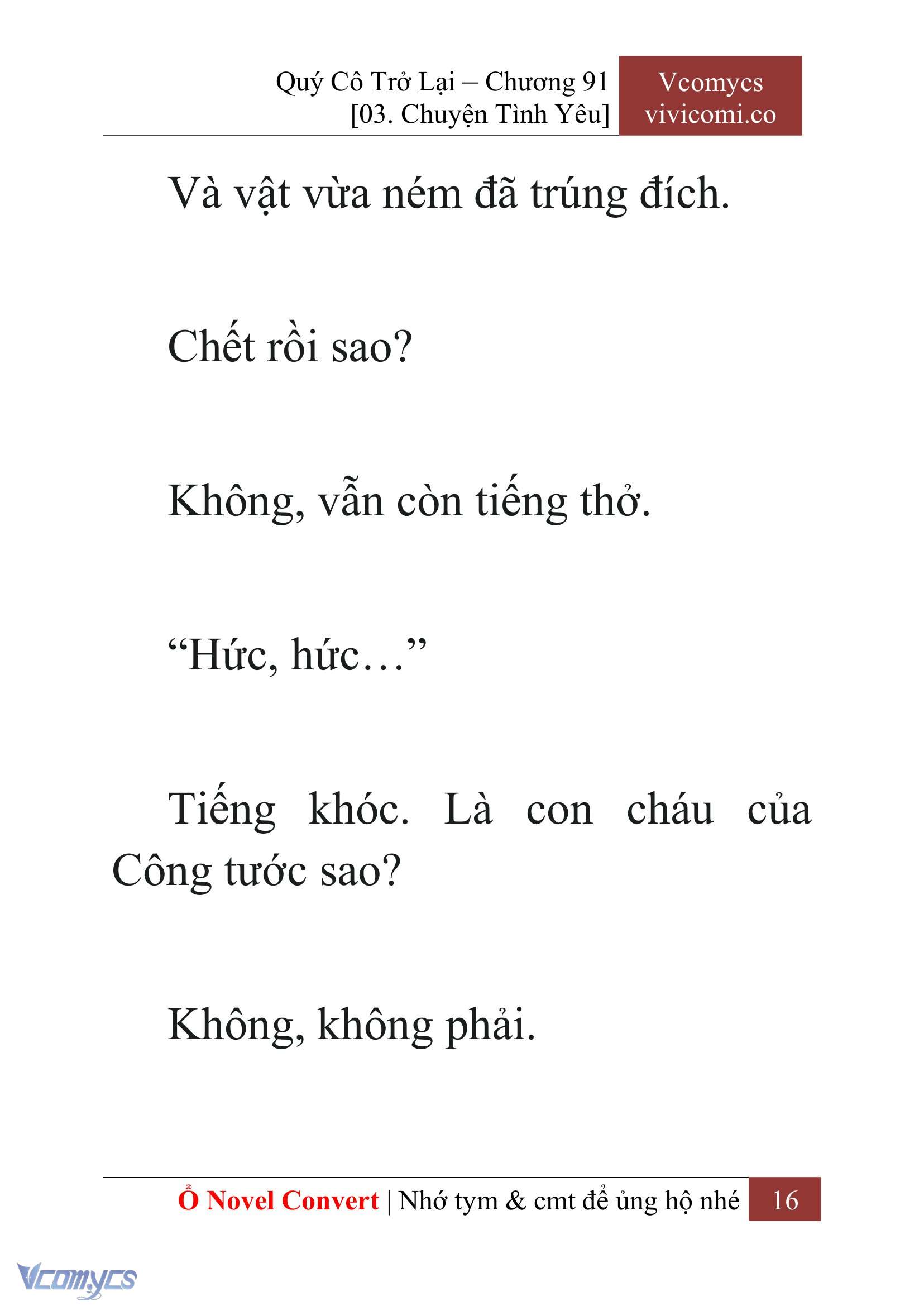 [Novel] Quý Cô Trở Lại Chap 91 - Trang 2