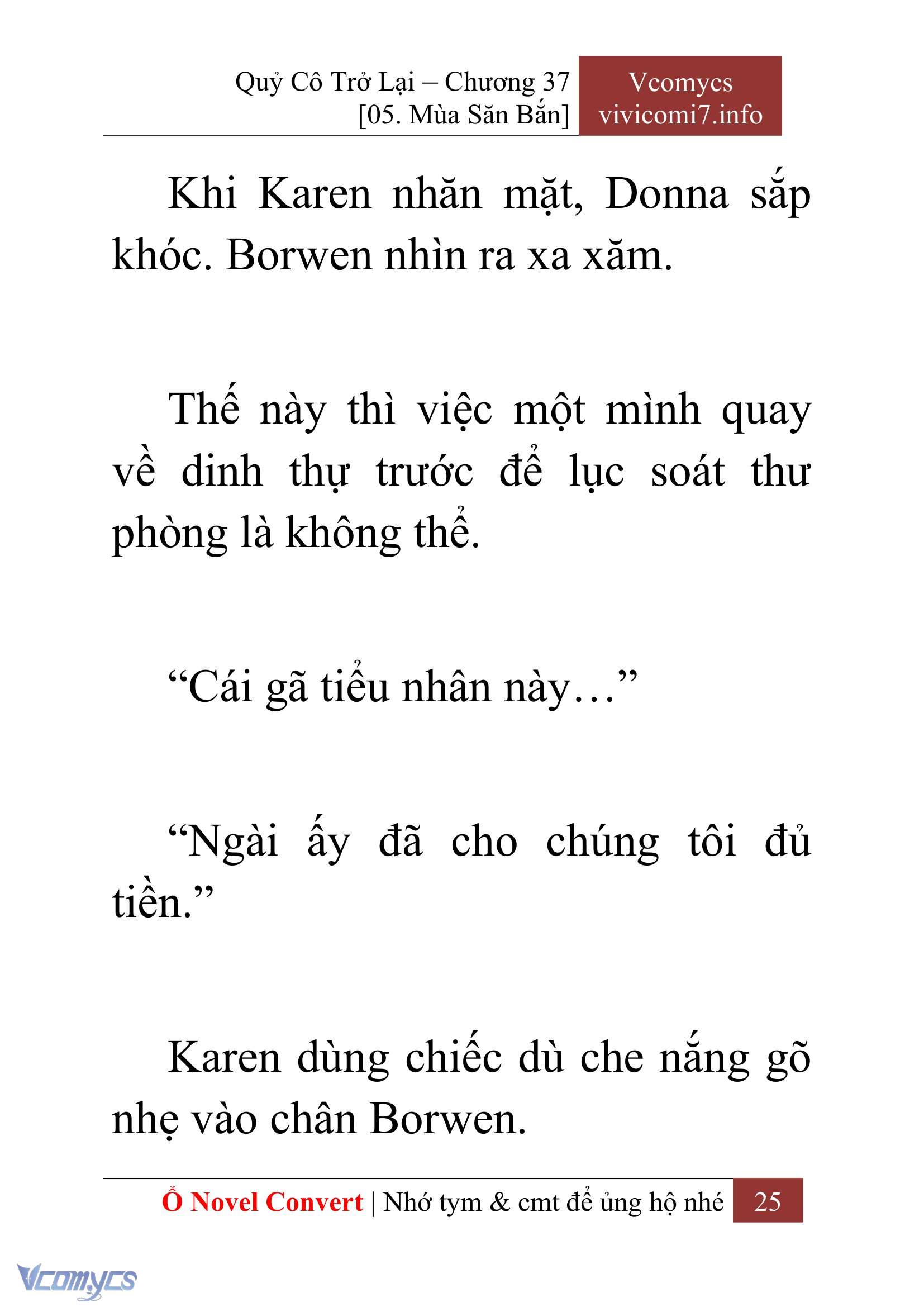 [Novel] Quý Cô Trở Lại Chap 37 - Trang 2