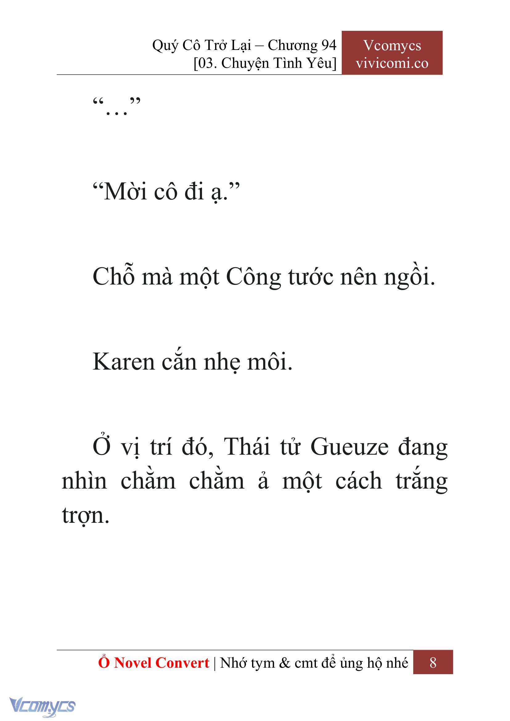 [Novel] Quý Cô Trở Lại Chap 94 - Trang 2