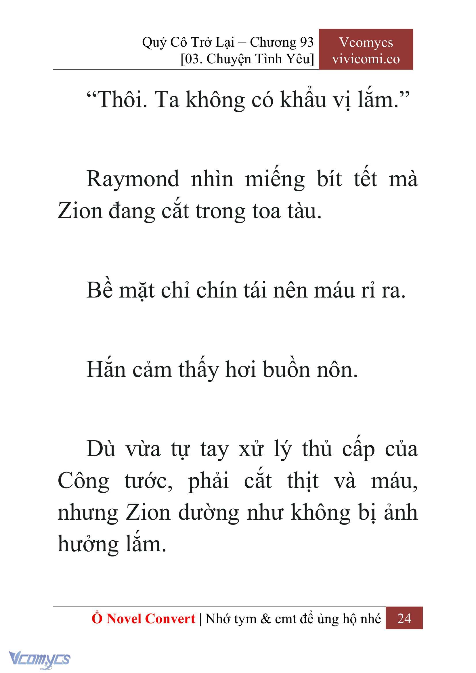 [Novel] Quý Cô Trở Lại Chap 93 - Trang 2