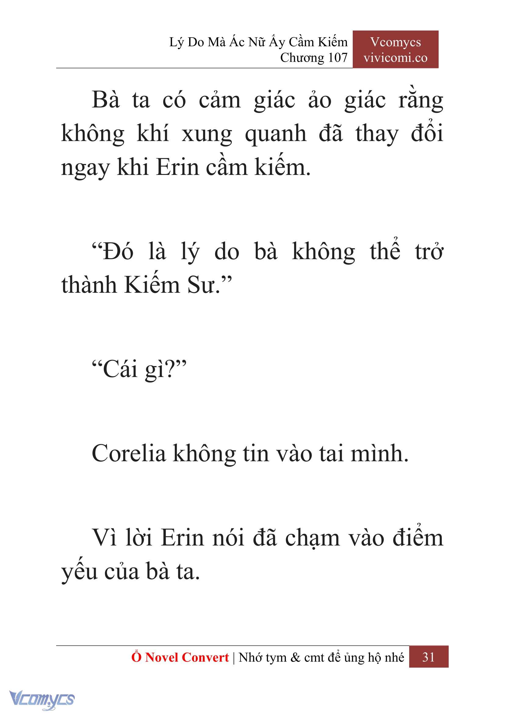 [Novel] Lý Do Mà Ác Nữ Ấy Cầm Kiếm Chap 107 - Trang 2