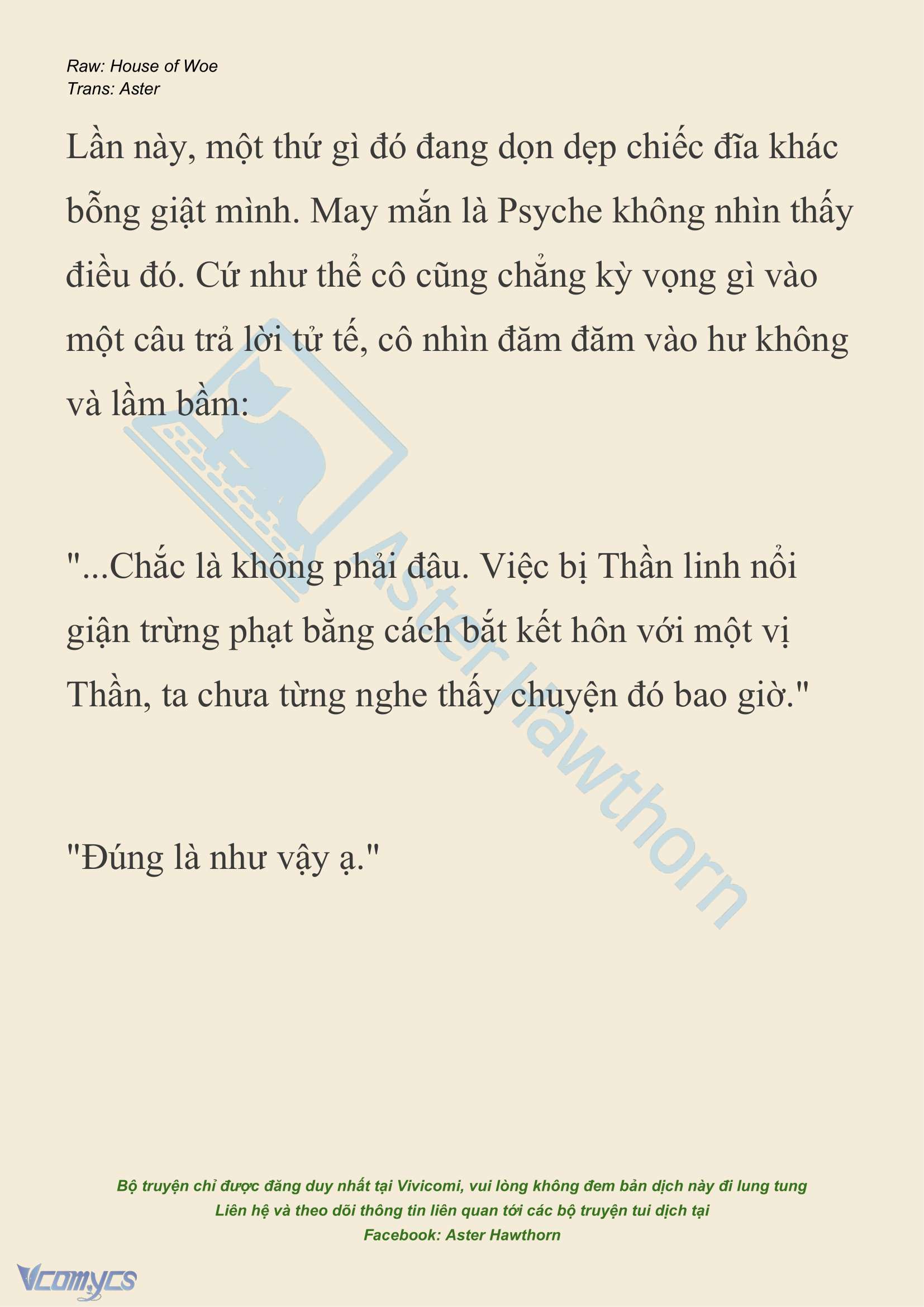 [NOVEL] Dành Cho Các Nữ Thần: Dành cho Psyche Chap 21 - Trang 2
