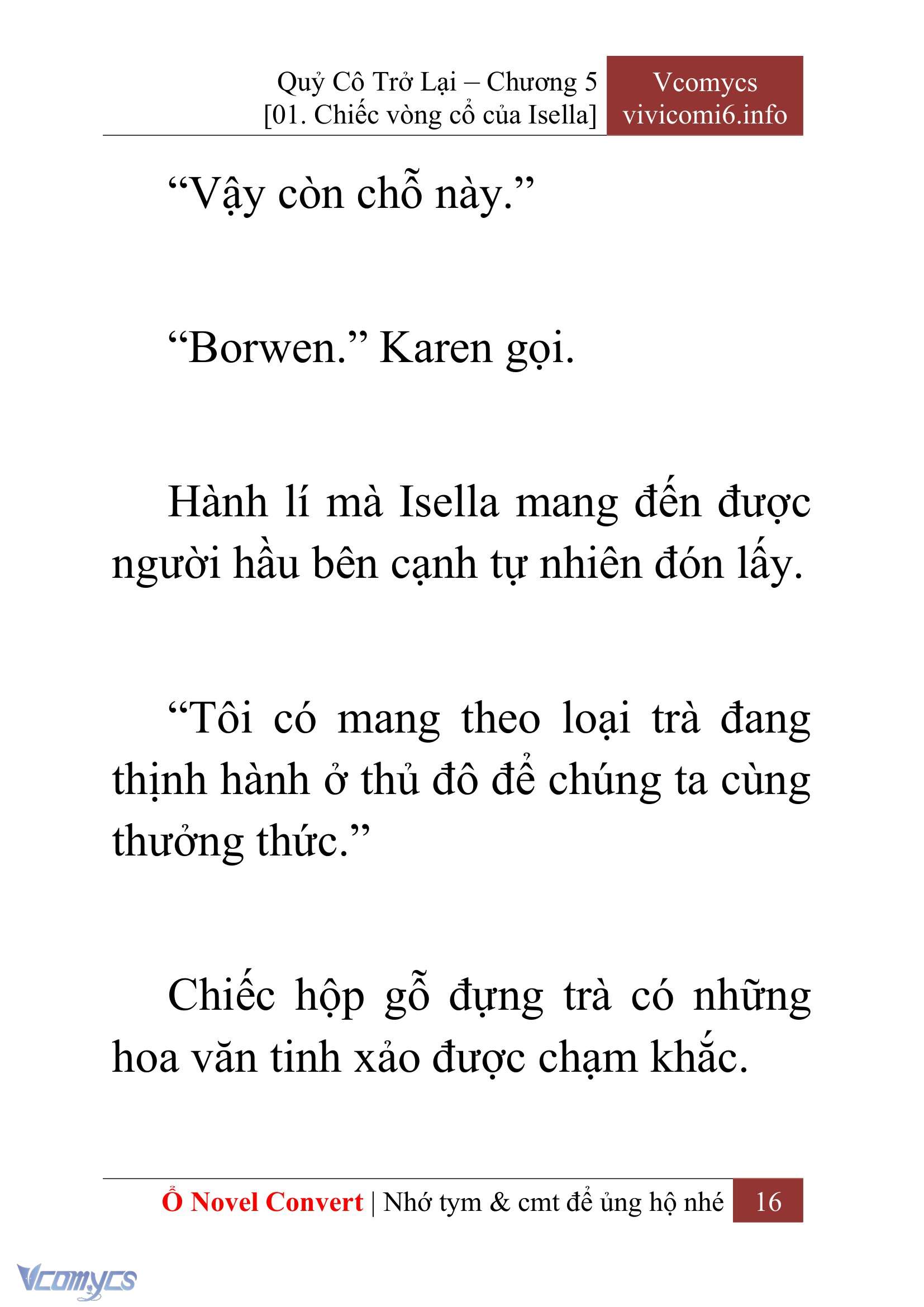 [Novel] Quý Cô Trở Lại Chap 5 - Trang 2