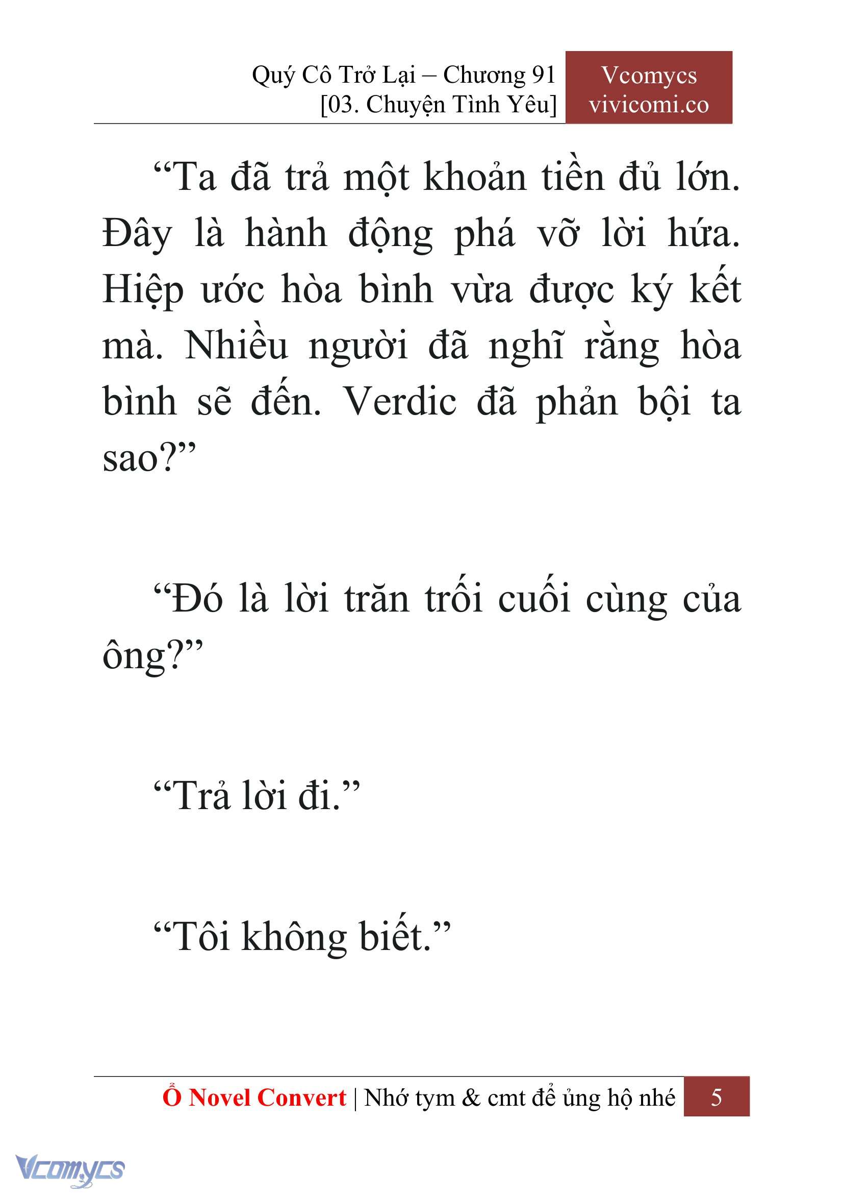 [Novel] Quý Cô Trở Lại Chap 91 - Trang 2