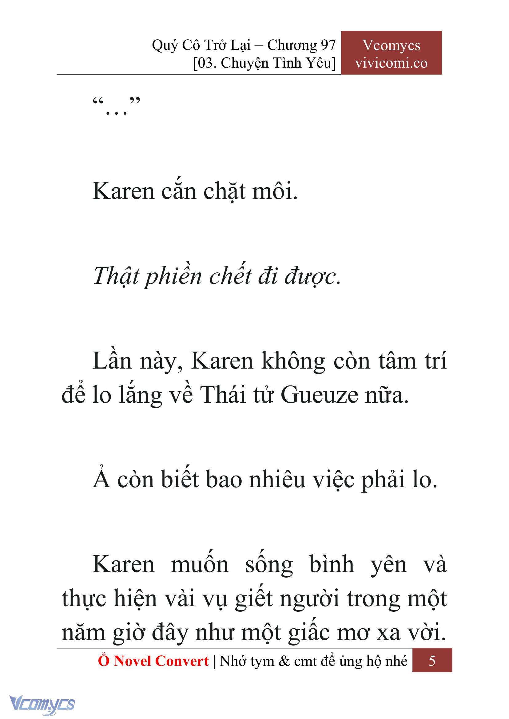 [Novel] Quý Cô Trở Lại Chap 97 - Trang 2