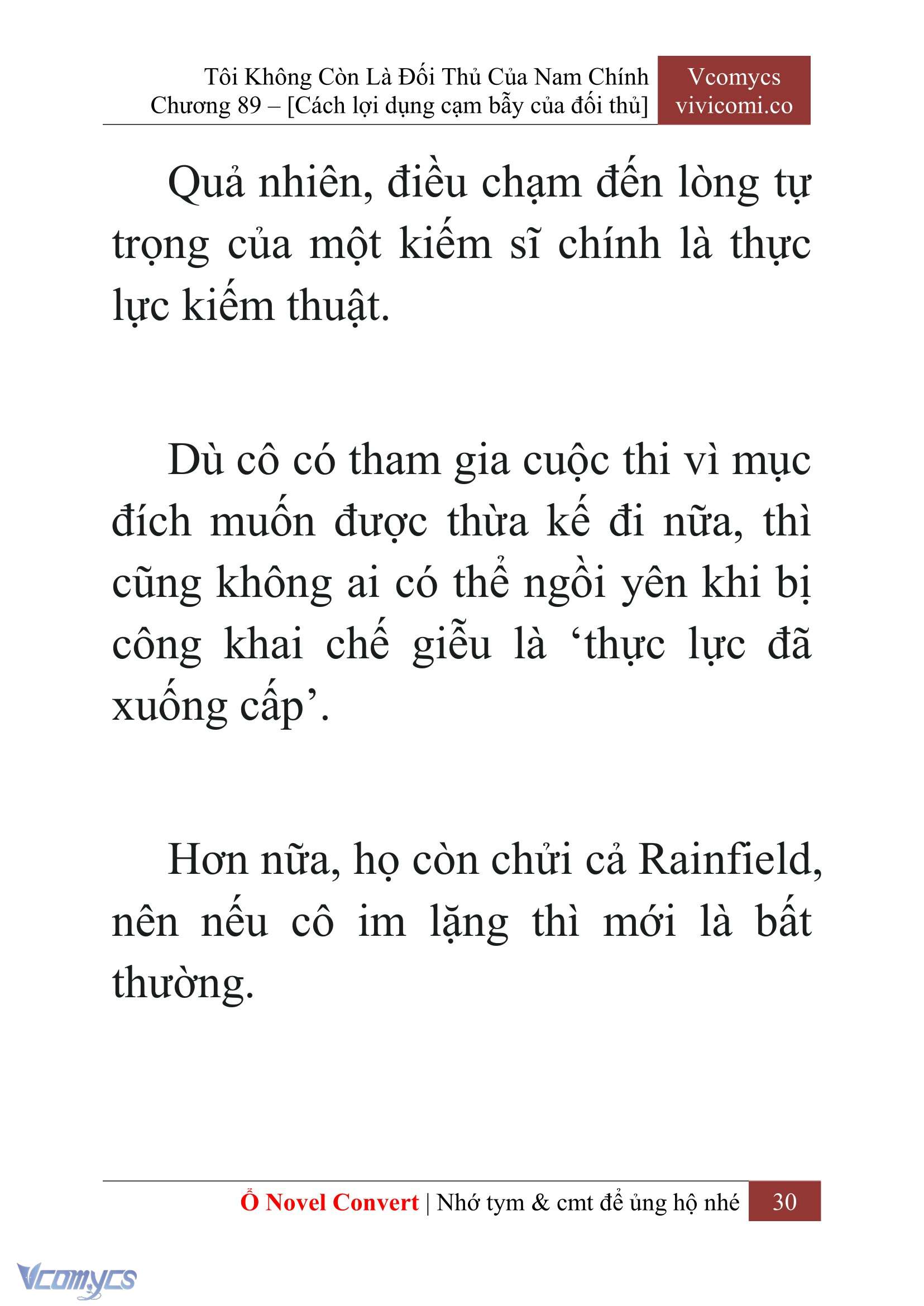 [Novel] Tôi Không Còn Là Đối Thủ Của Nam Chính Chap 89 - Trang 2
