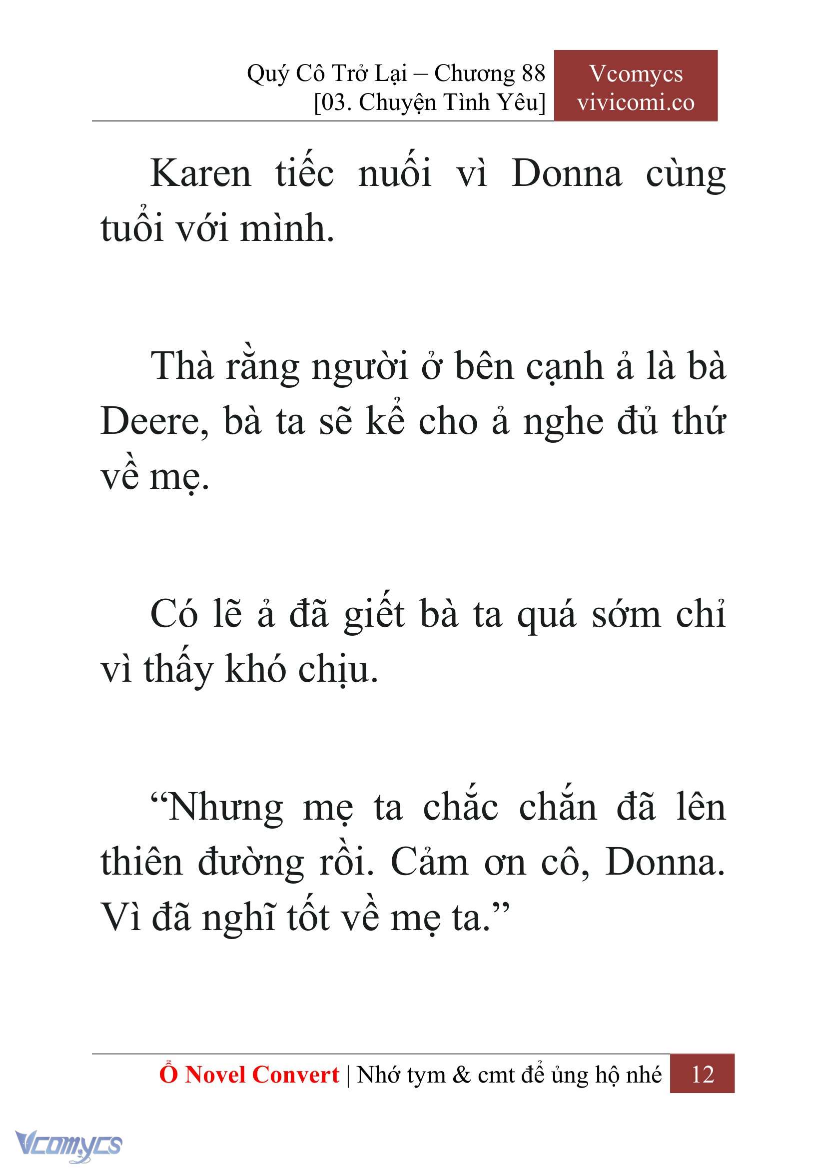 [Novel] Quý Cô Trở Lại Chap 88 - Trang 2