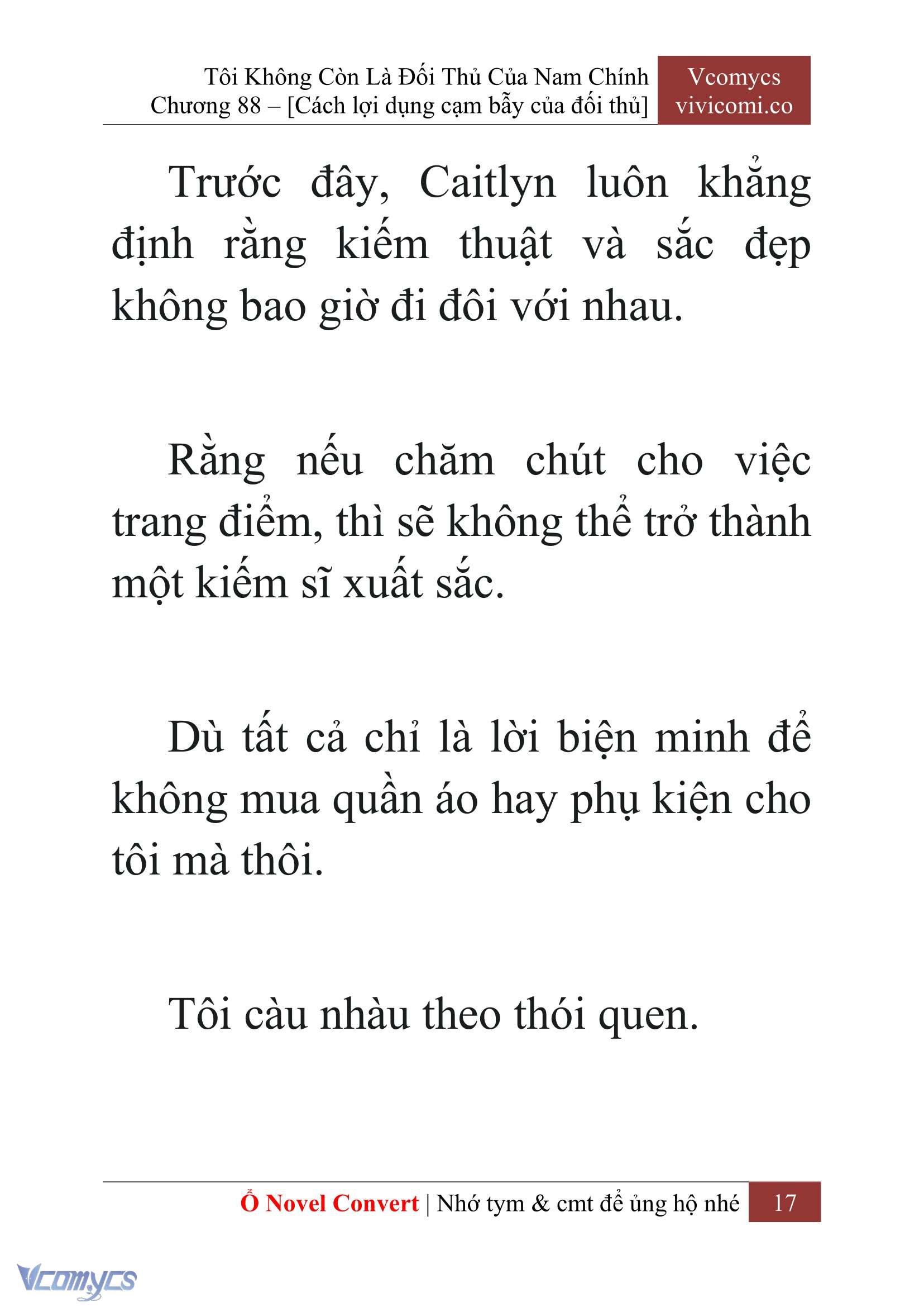 [Novel] Tôi Không Còn Là Đối Thủ Của Nam Chính Chap 88 - Trang 2