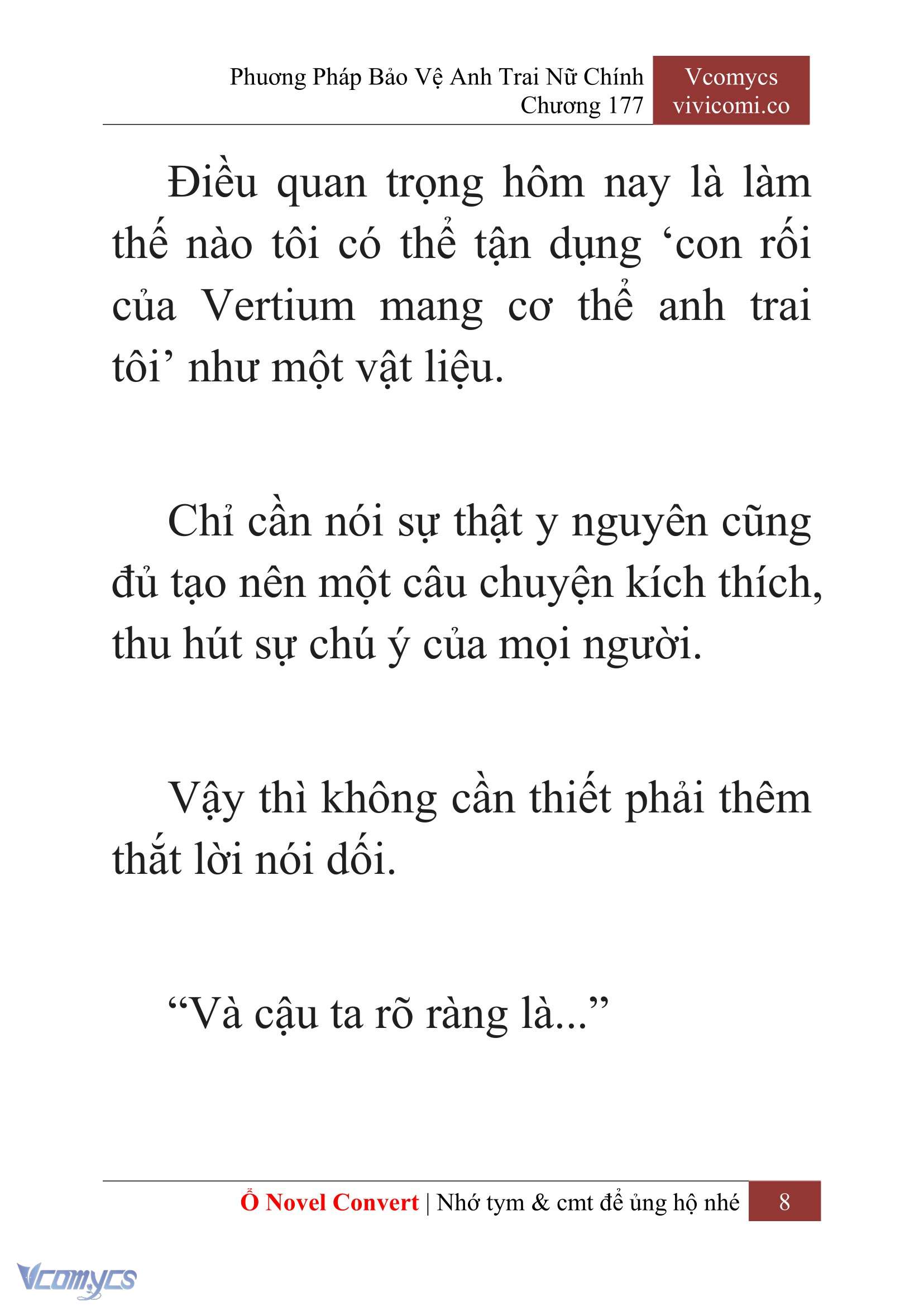 [Novel] Phương Pháp Bảo Vệ Anh Trai Nữ Chính Chap 177 - Trang 2