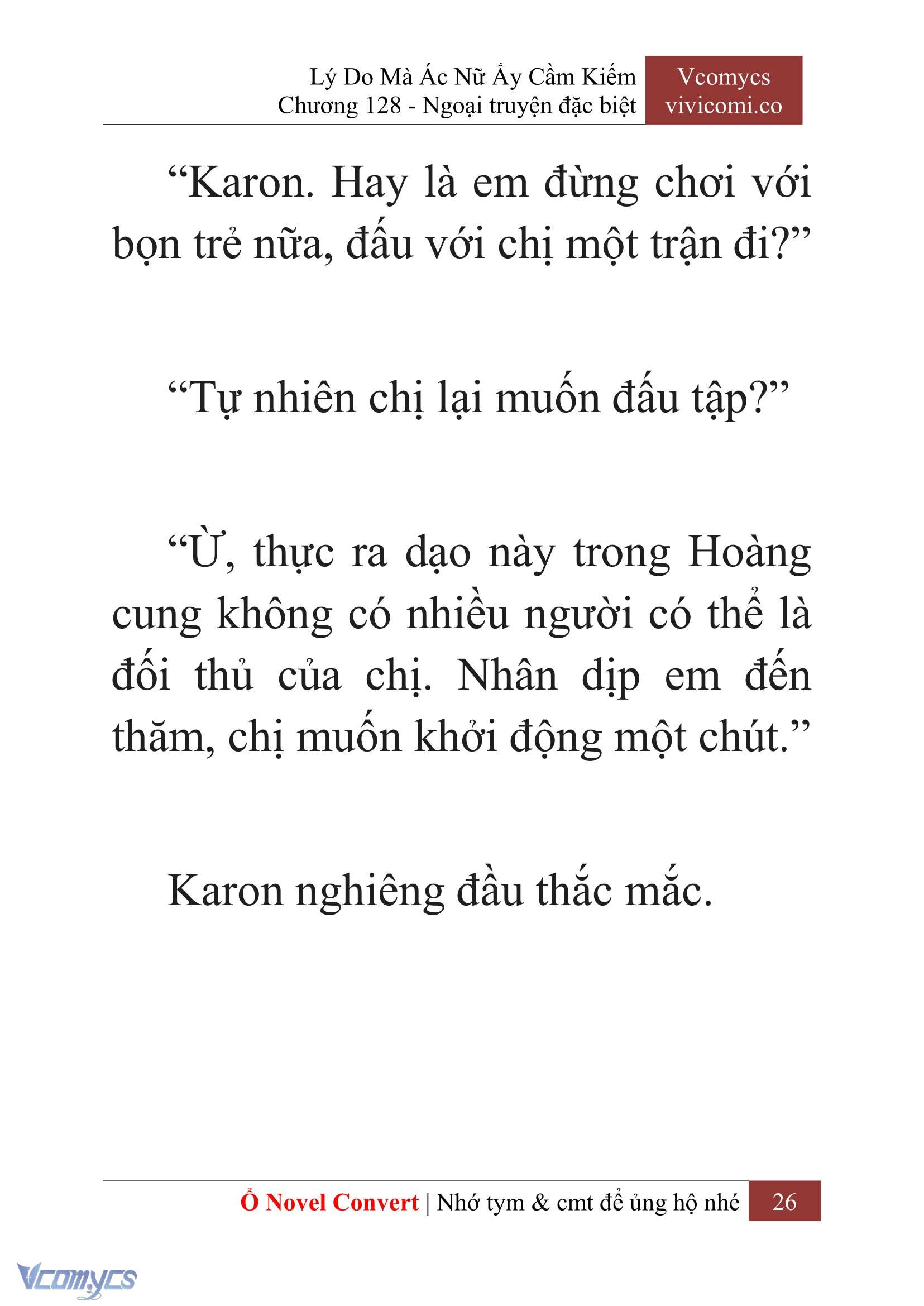 [Novel] Lý Do Mà Ác Nữ Ấy Cầm Kiếm Chap 128 - Next Chap 129