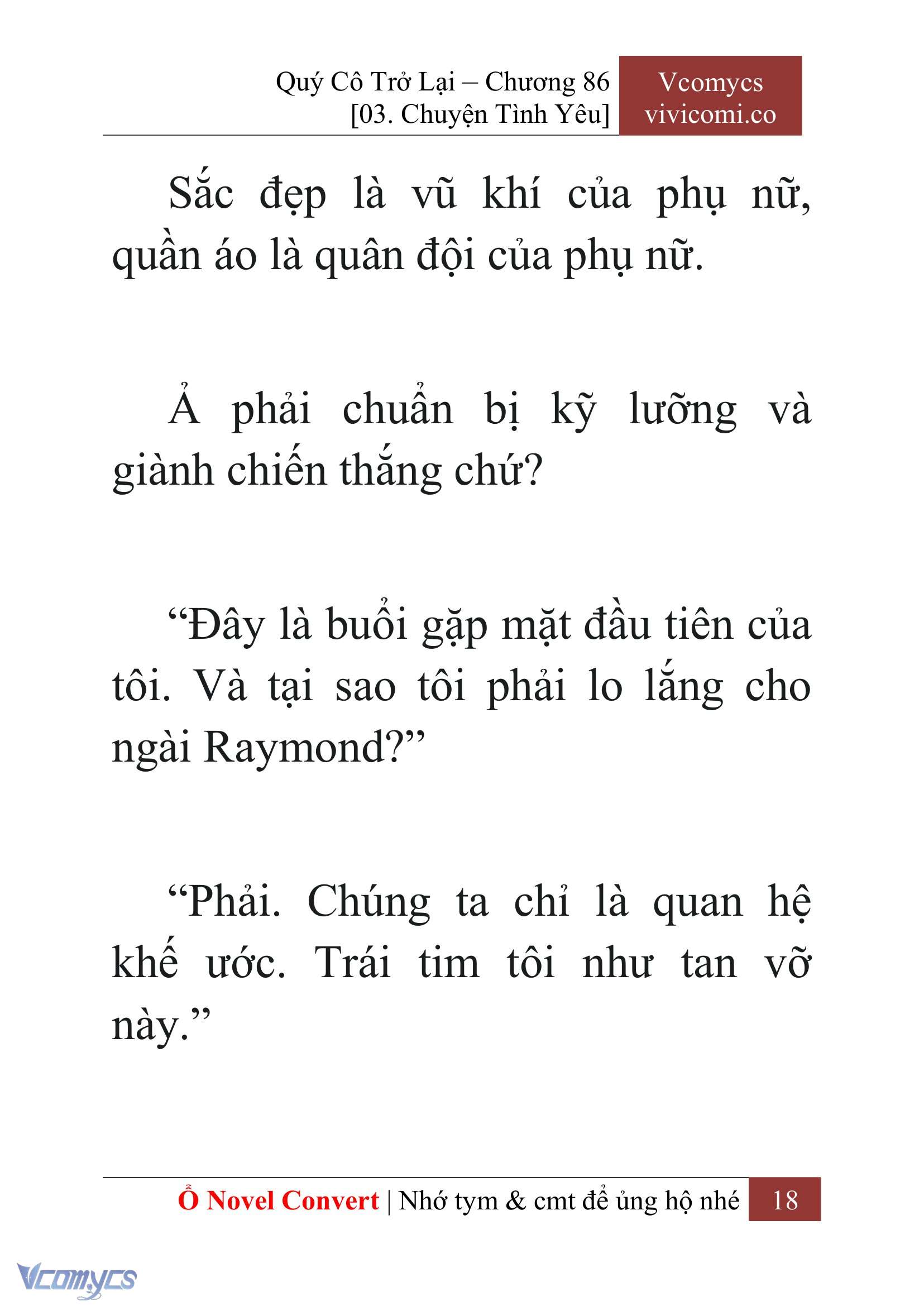 [Novel] Quý Cô Trở Lại Chap 86 - Trang 2