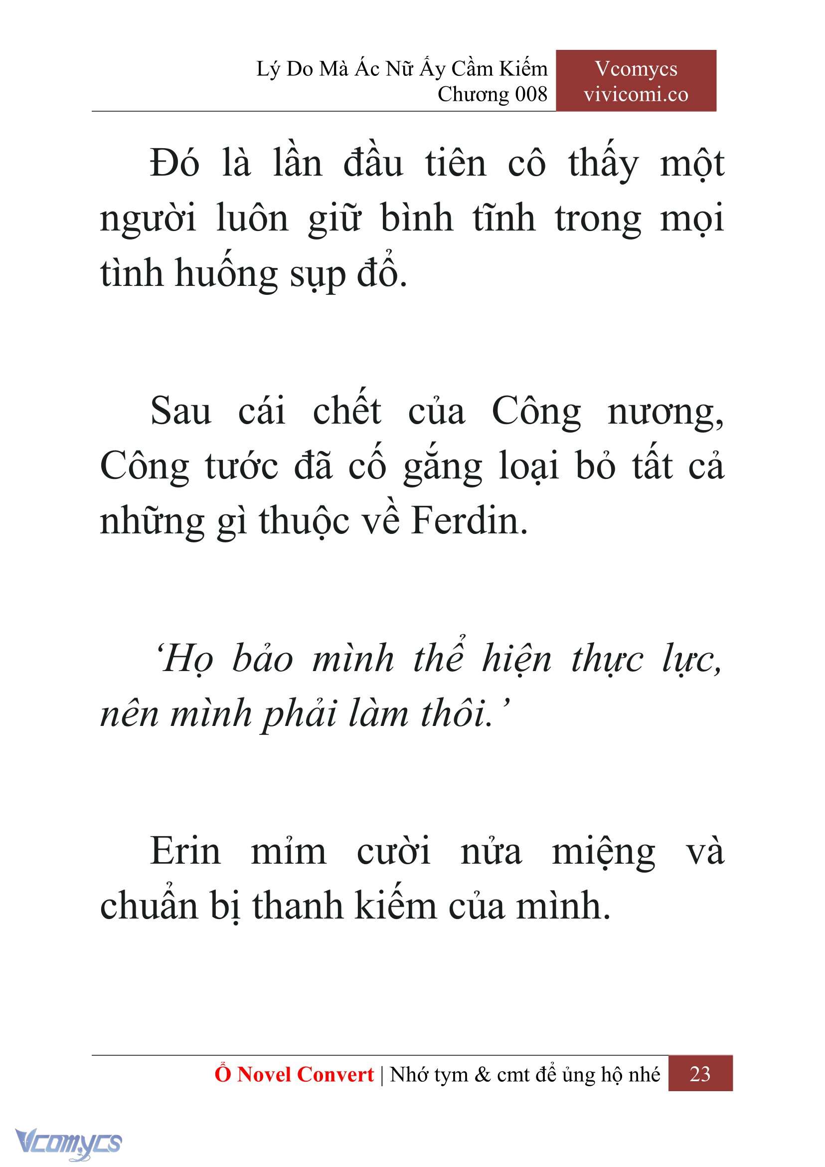 [Novel] Lý Do Mà Ác Nữ Ấy Cầm Kiếm Chap 8 - Trang 2
