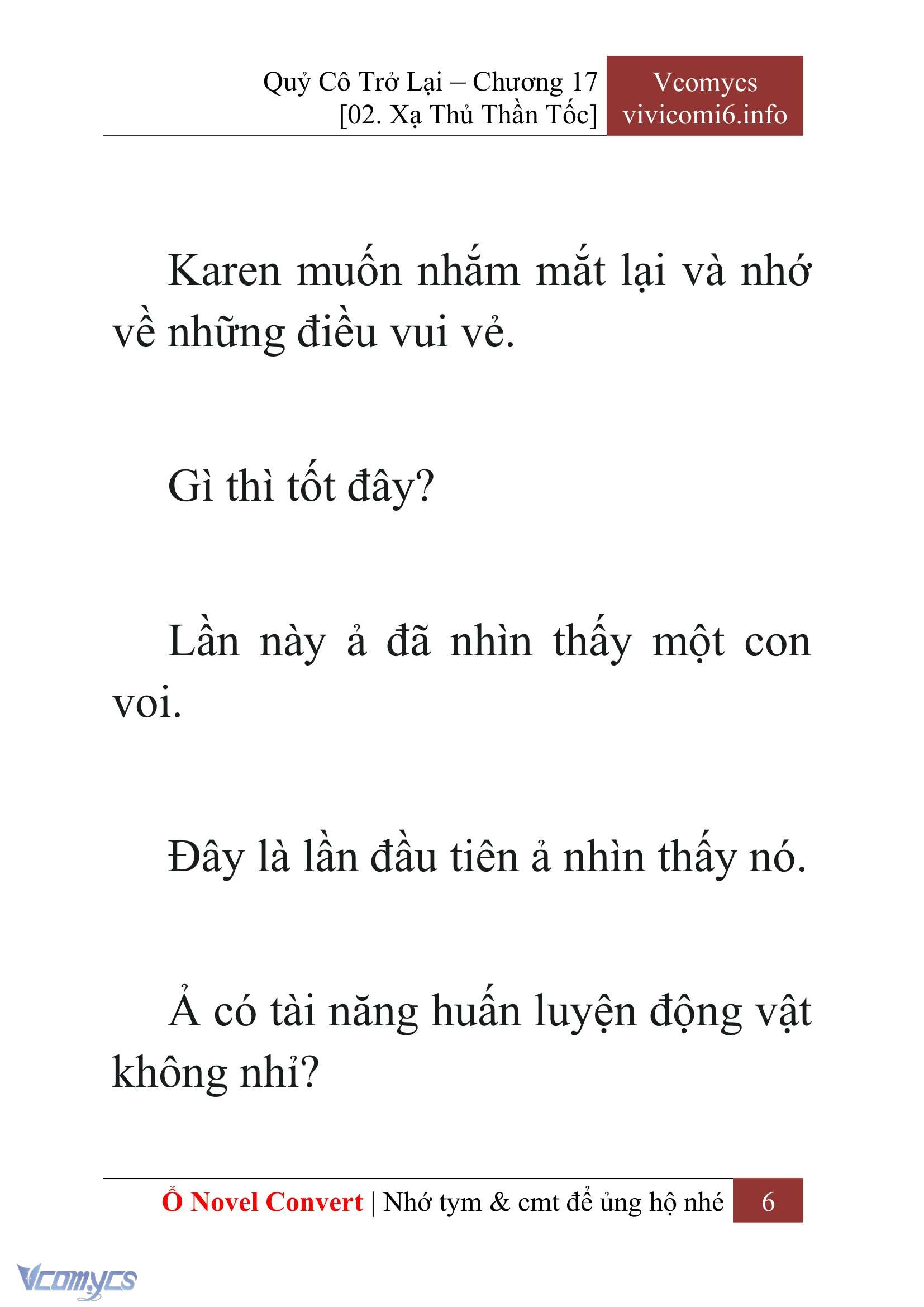 [Novel] Quý Cô Trở Lại Chap 17 - Trang 2