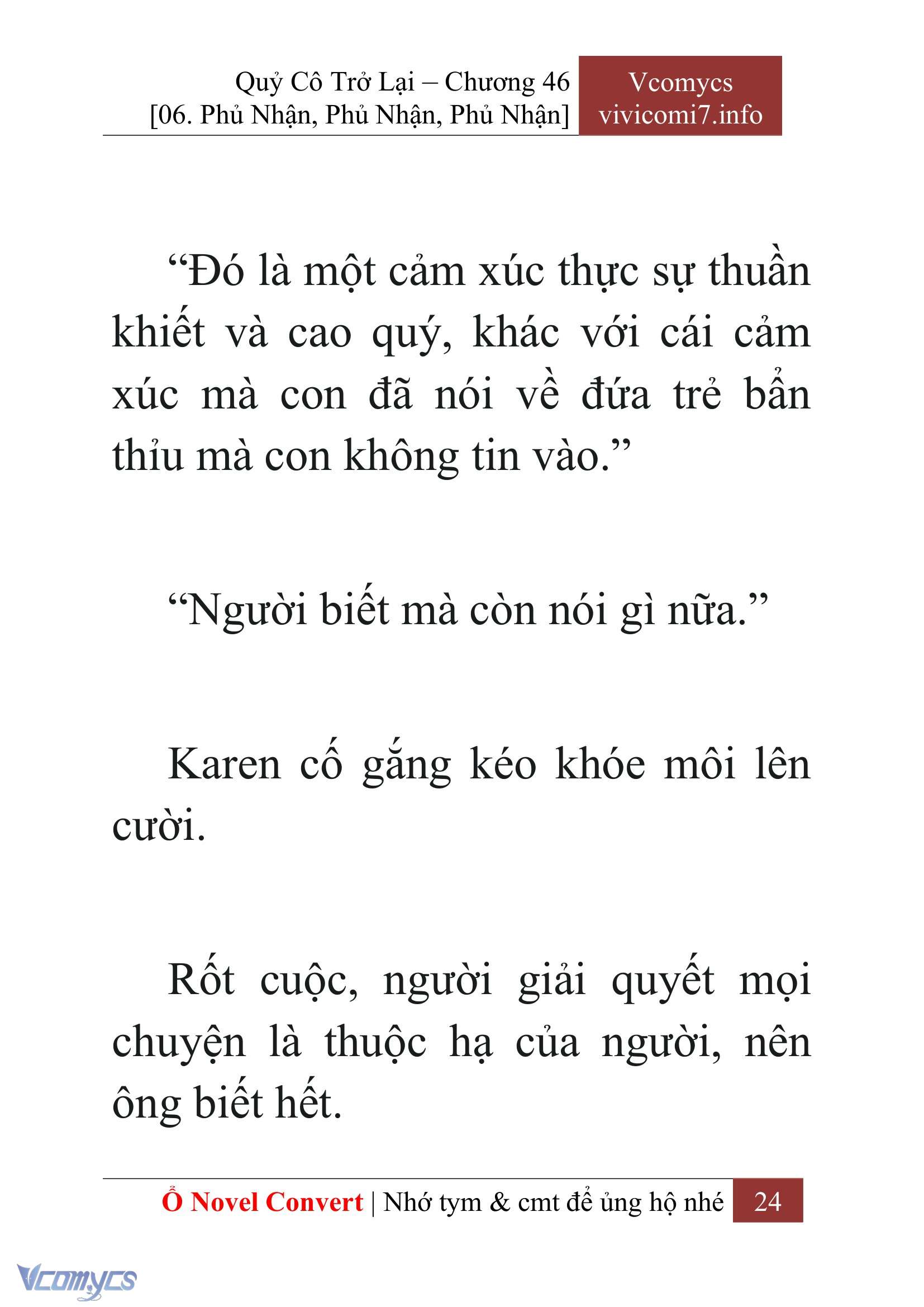[Novel] Quý Cô Trở Lại Chap 46 - Trang 2