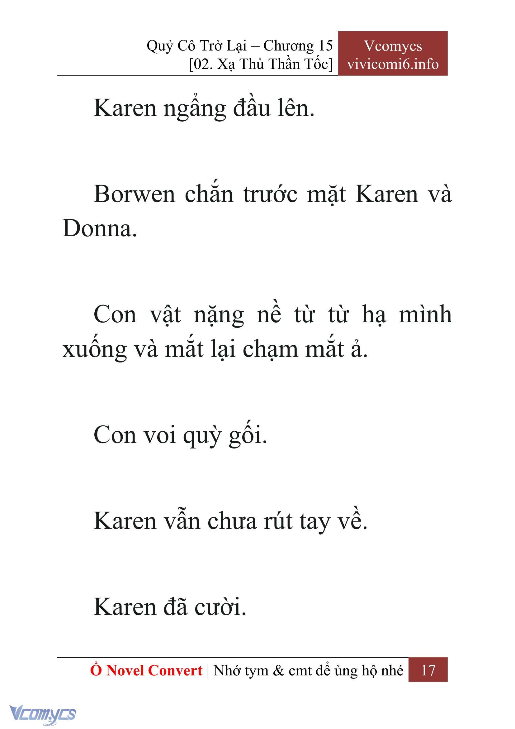 [Novel] Quý Cô Trở Lại Chap 15 - Trang 2