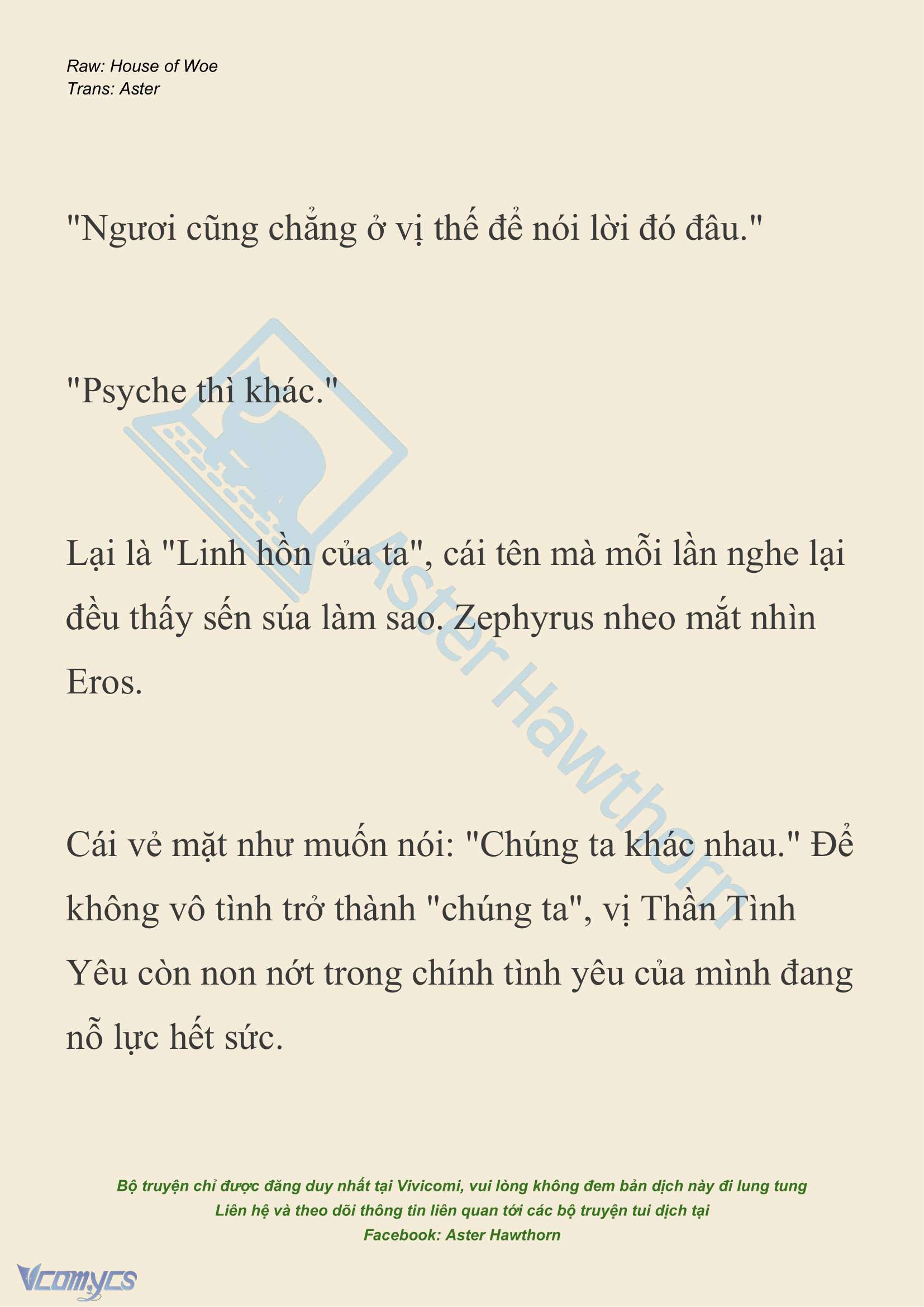 [NOVEL] Dành Cho Các Nữ Thần: Dành cho Psyche Chap 21 - Trang 2