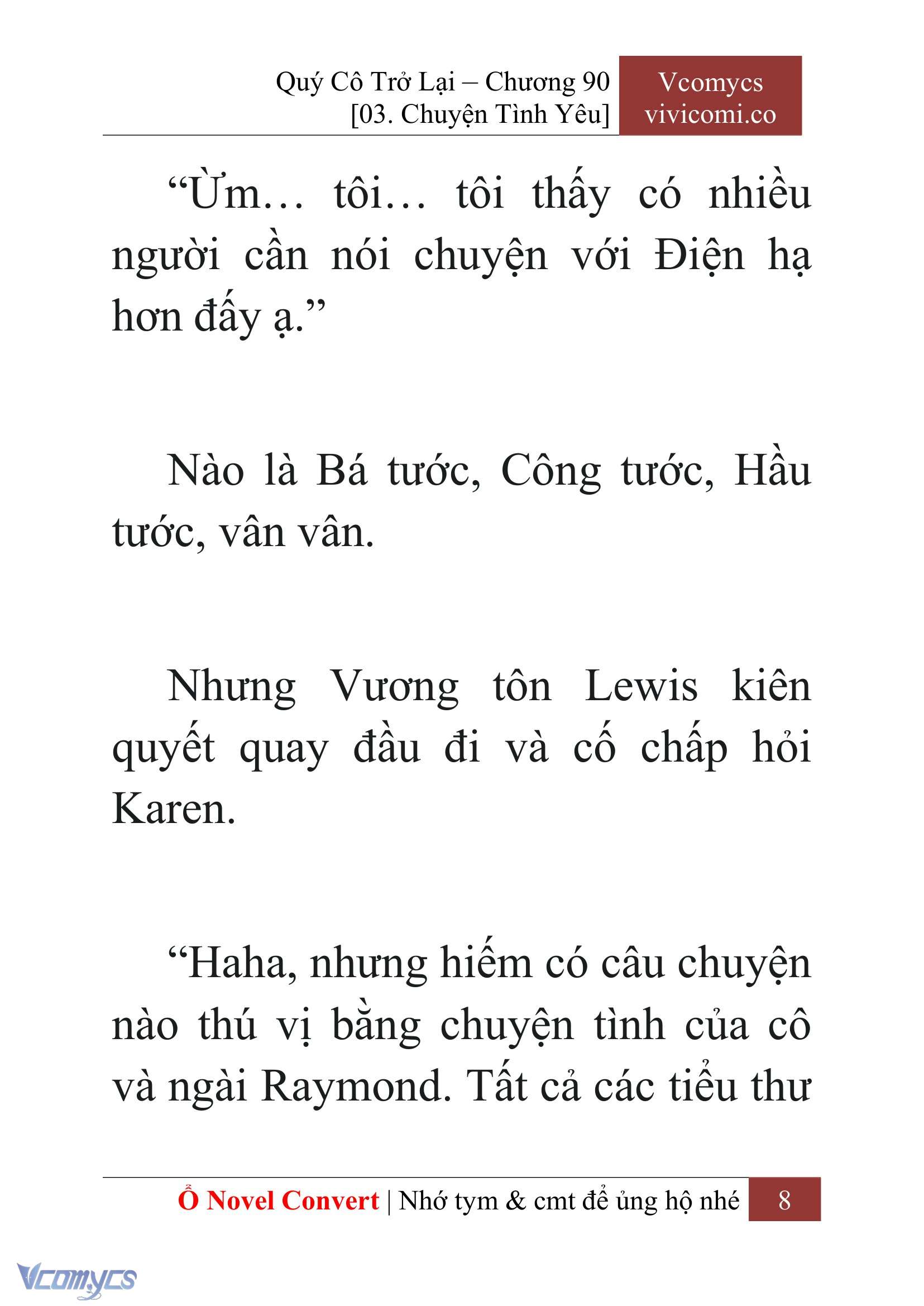 [Novel] Quý Cô Trở Lại Chap 90 - Trang 2