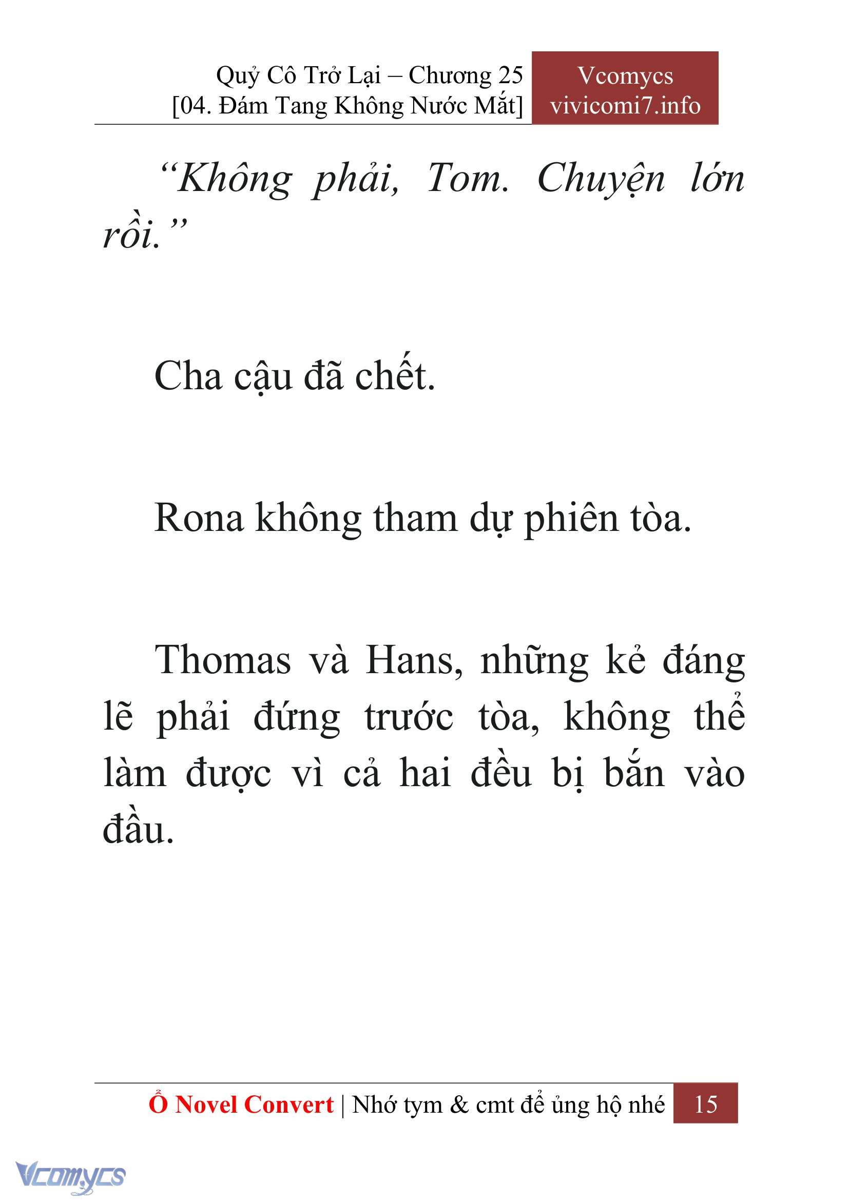 [Novel] Quý Cô Trở Lại Chap 25 - Trang 2