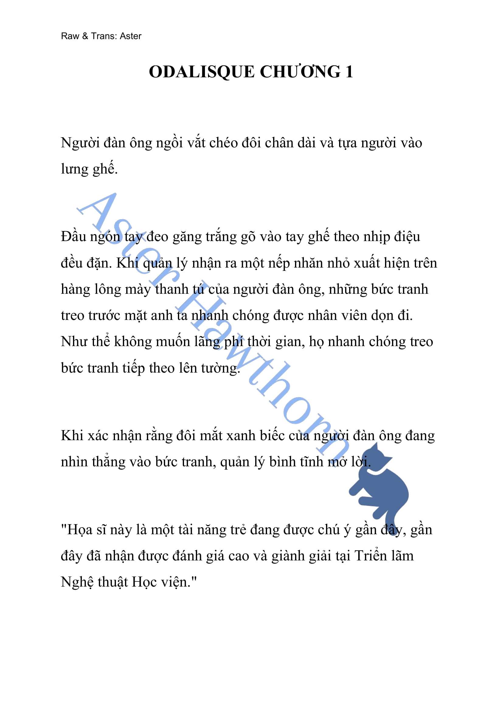 [NOVEL] Odalisque Chap 1 - Next Chap 1