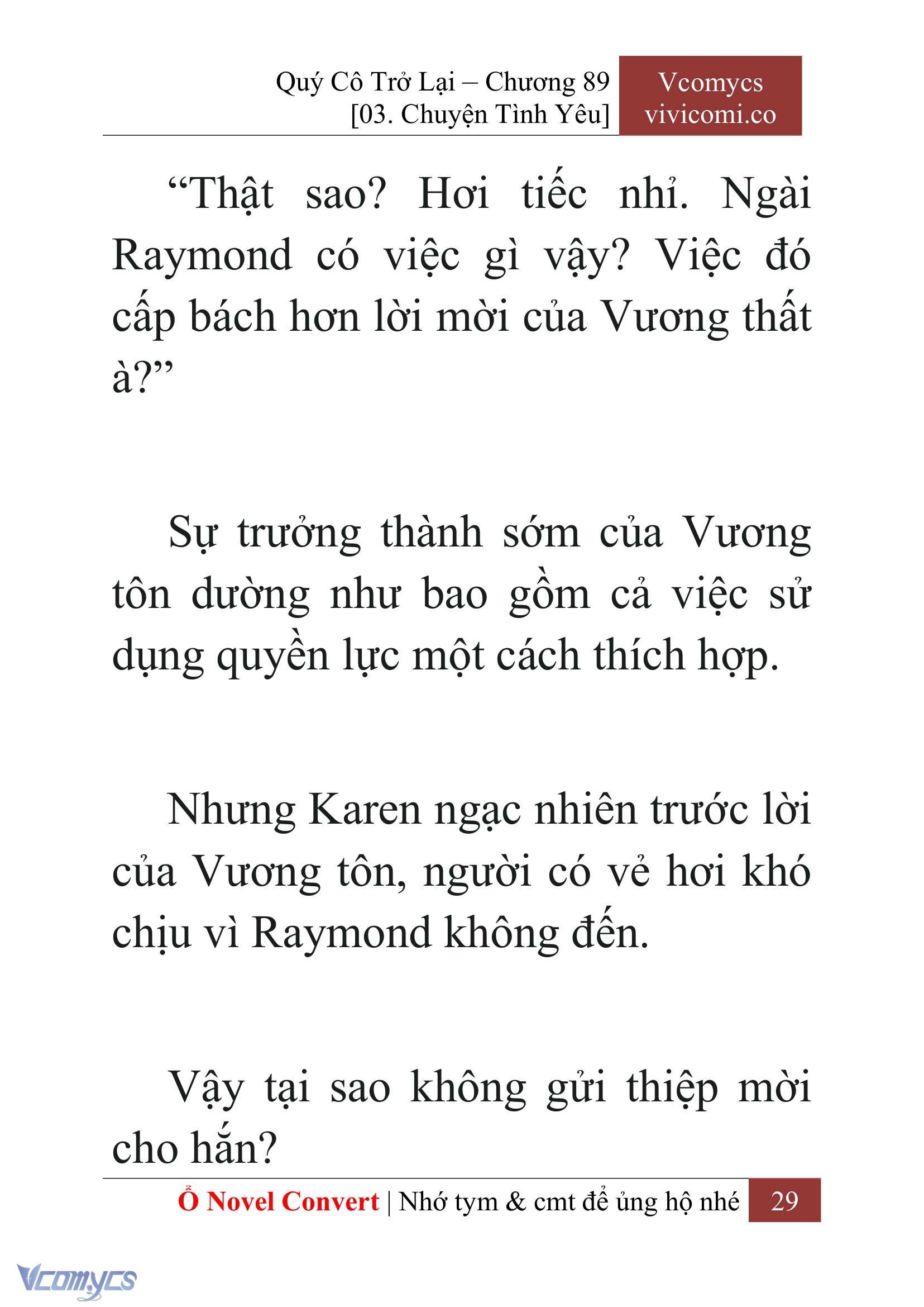 [Novel] Quý Cô Trở Lại Chap 89 - Trang 2