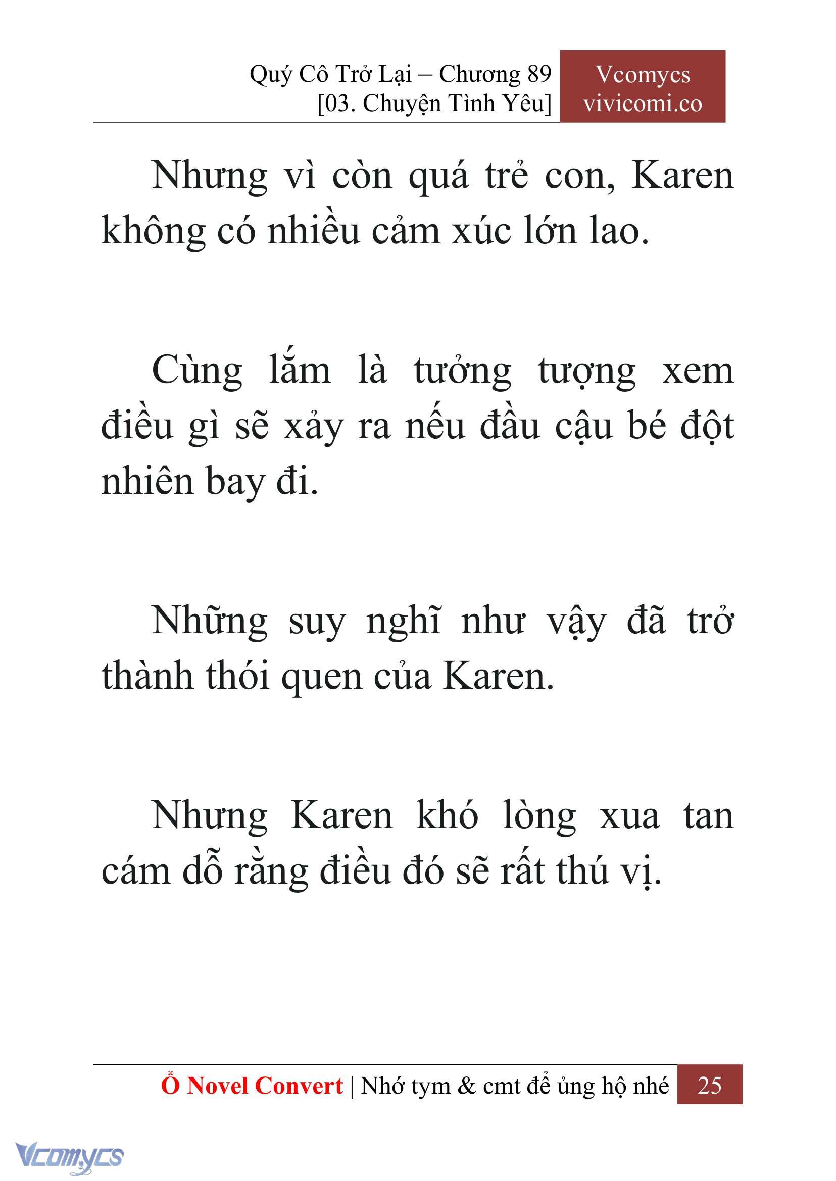 [Novel] Quý Cô Trở Lại Chap 89 - Trang 2