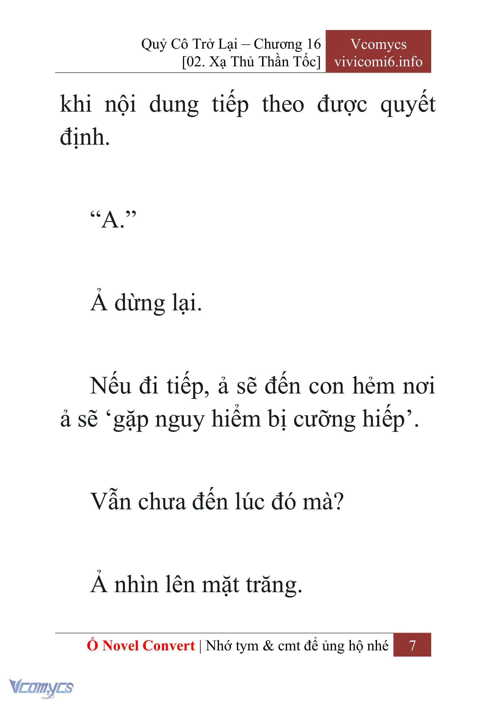 [Novel] Quý Cô Trở Lại Chap 16 - Trang 2