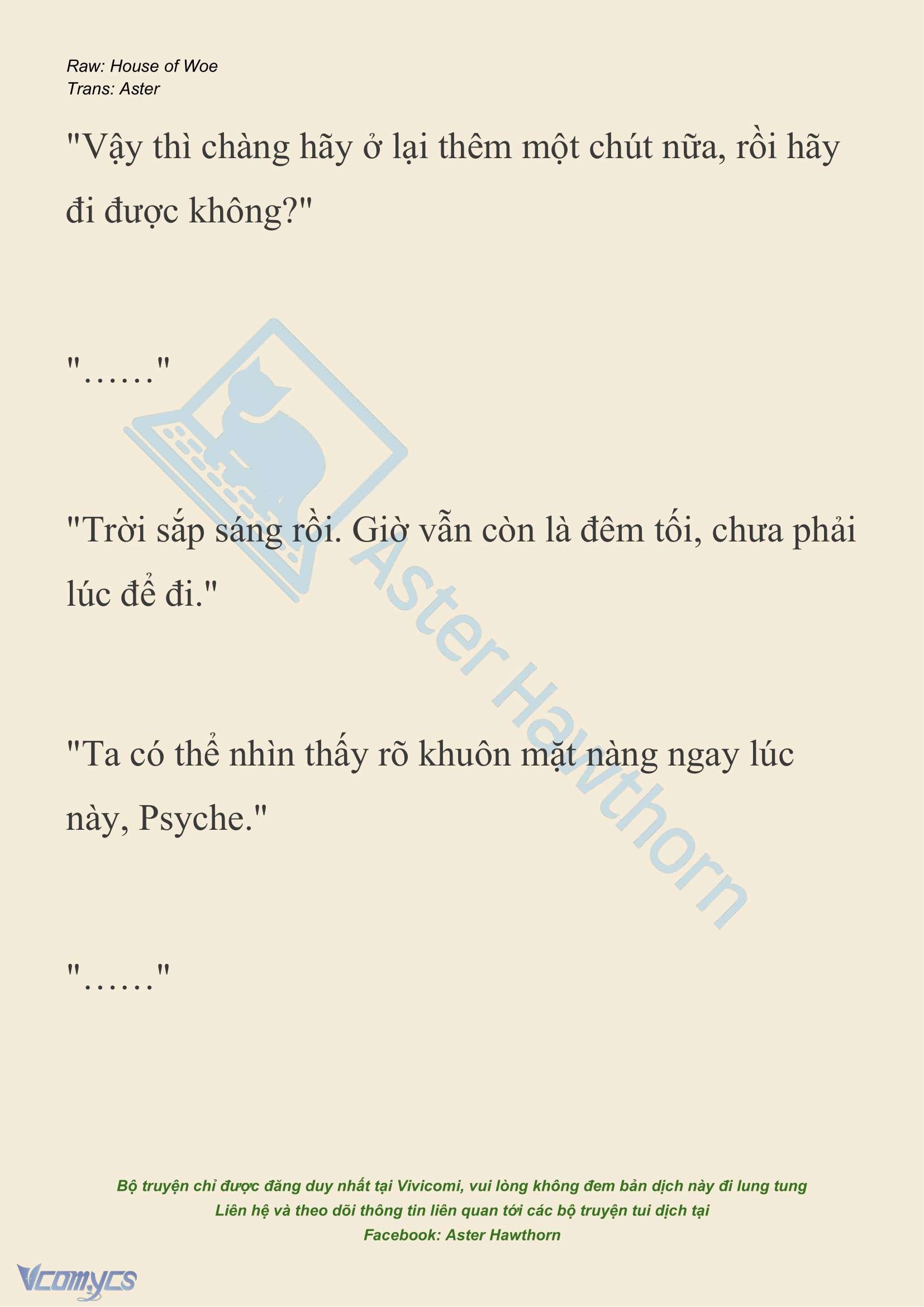 [NOVEL] Dành Cho Các Nữ Thần: Dành cho Psyche Chap 20 - Trang 2