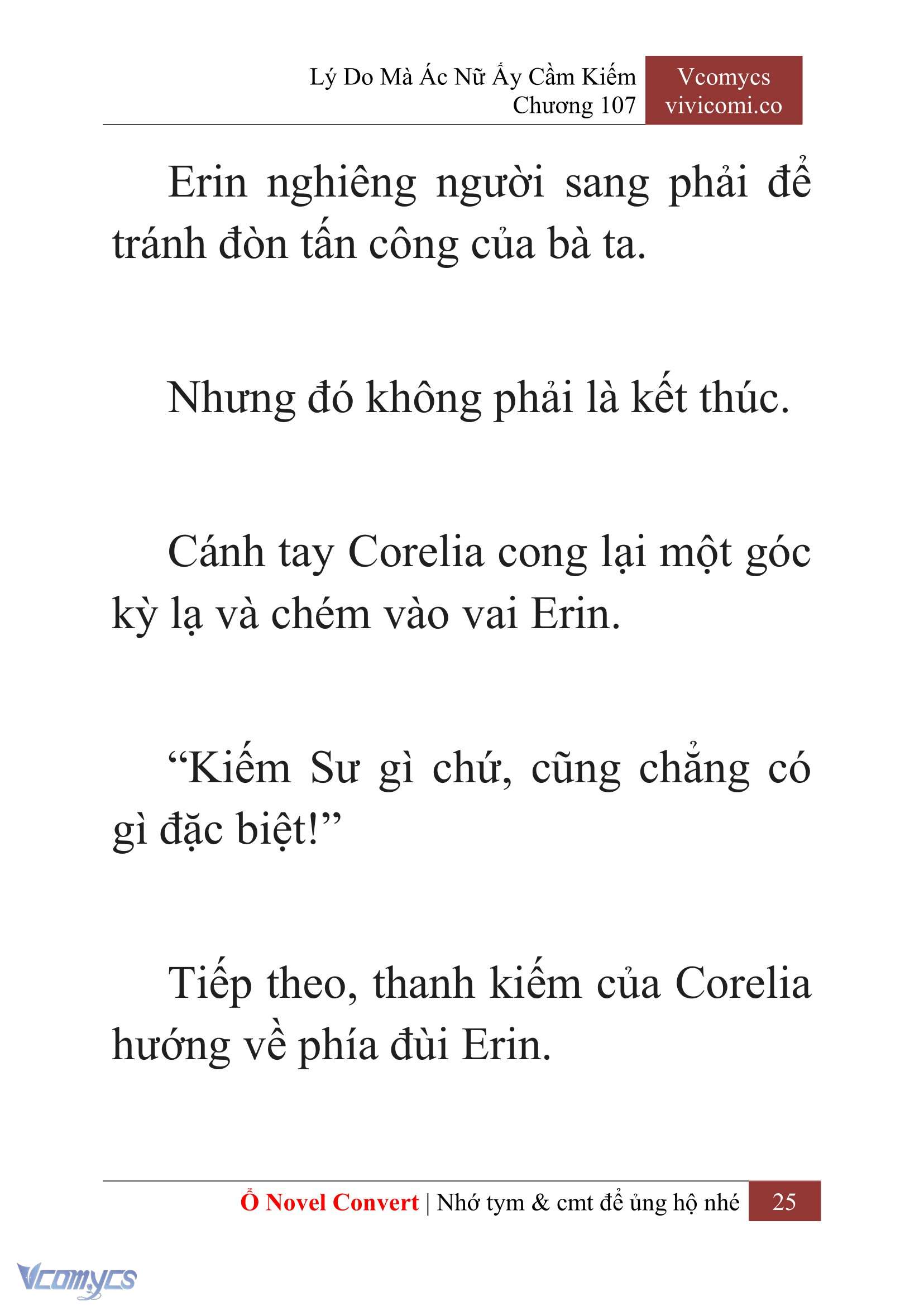 [Novel] Lý Do Mà Ác Nữ Ấy Cầm Kiếm Chap 107 - Trang 2
