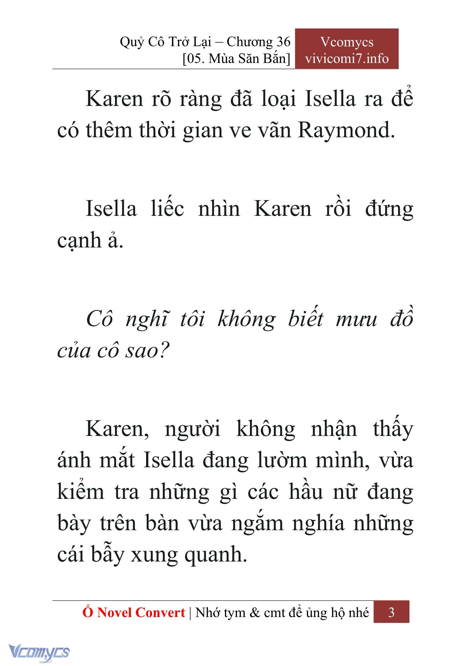 [Novel] Quý Cô Trở Lại Chap 36 - Trang 2