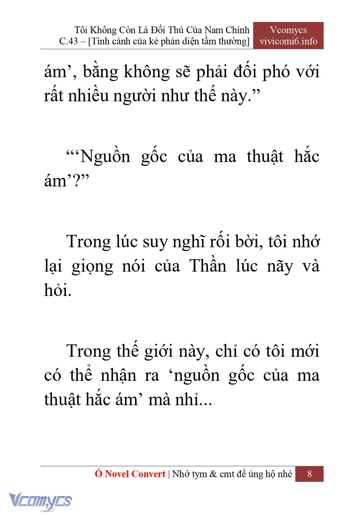 [Novel] Tôi Không Còn Là Đối Thủ Của Nam Chính Chap 43 - Trang 2