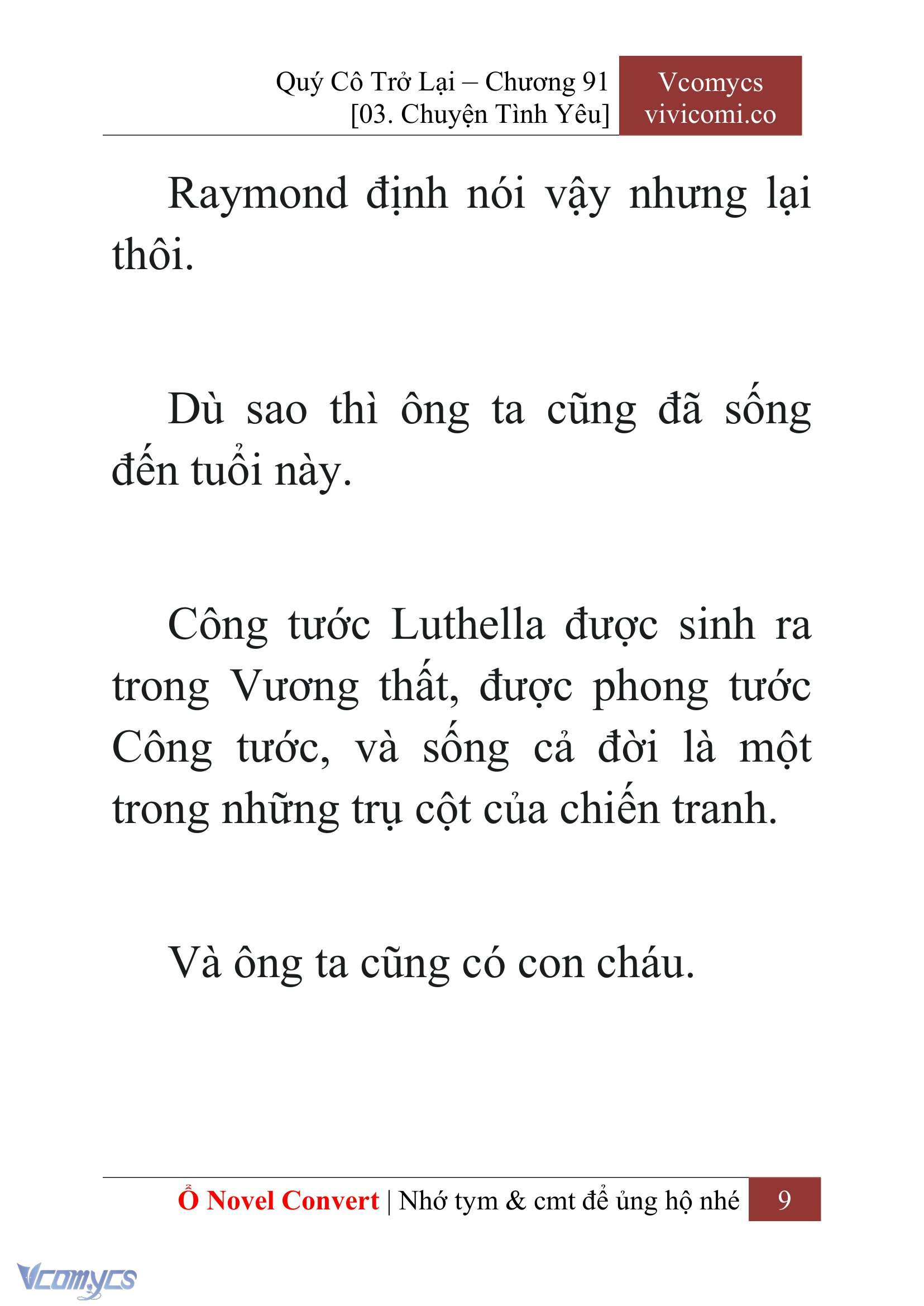 [Novel] Quý Cô Trở Lại Chap 91 - Trang 2