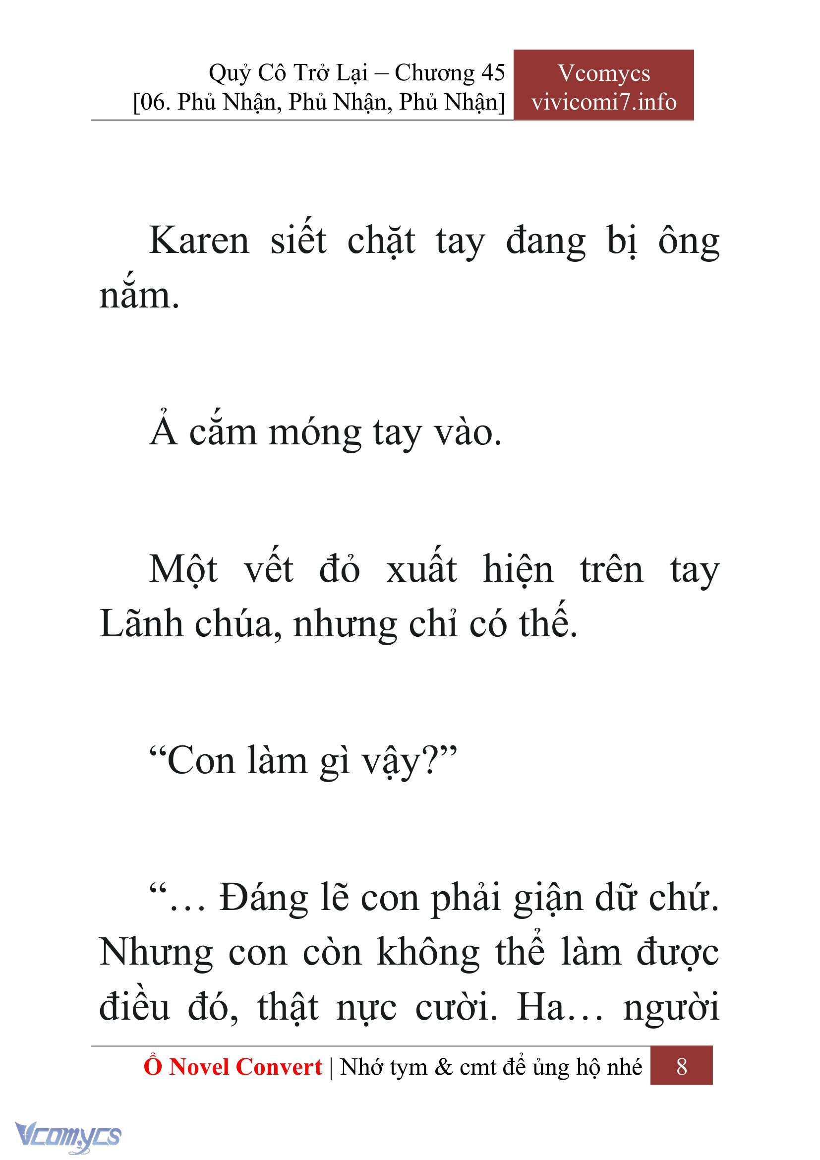 [Novel] Quý Cô Trở Lại Chap 45 - Trang 2