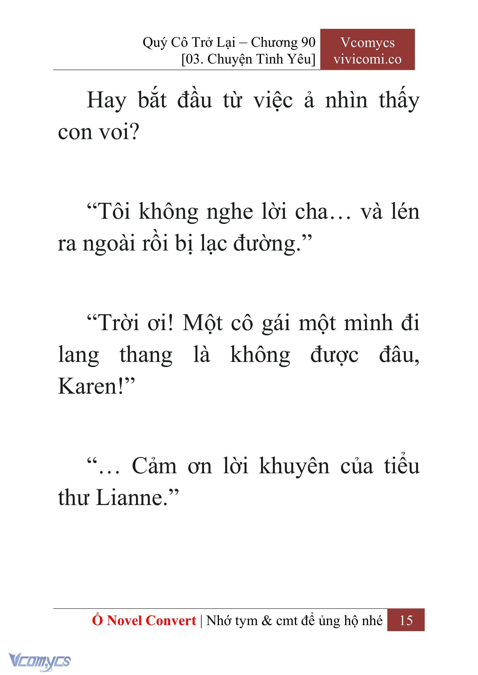 [Novel] Quý Cô Trở Lại Chap 90 - Trang 2