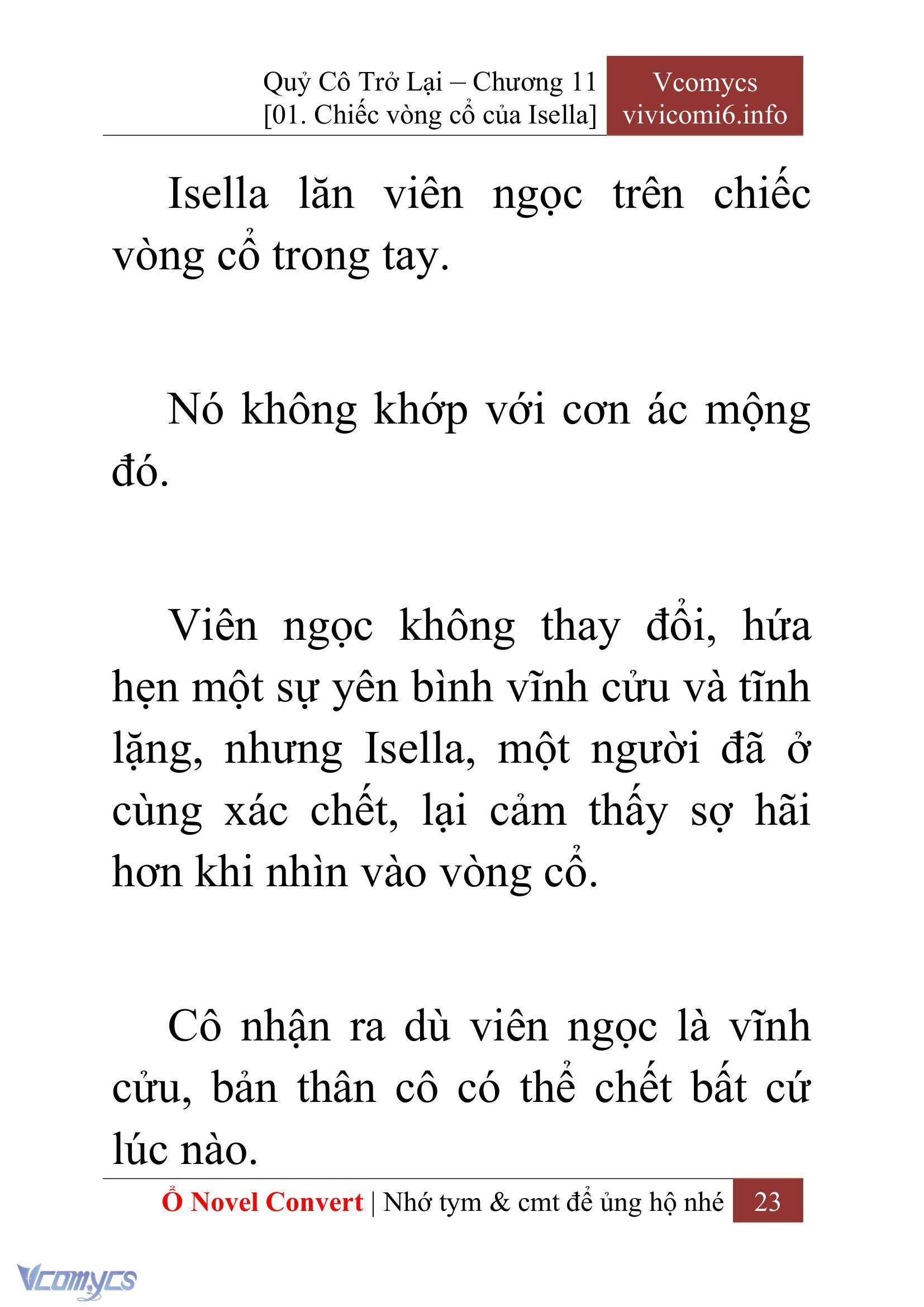 [Novel] Quý Cô Trở Lại Chap 11 - Trang 2