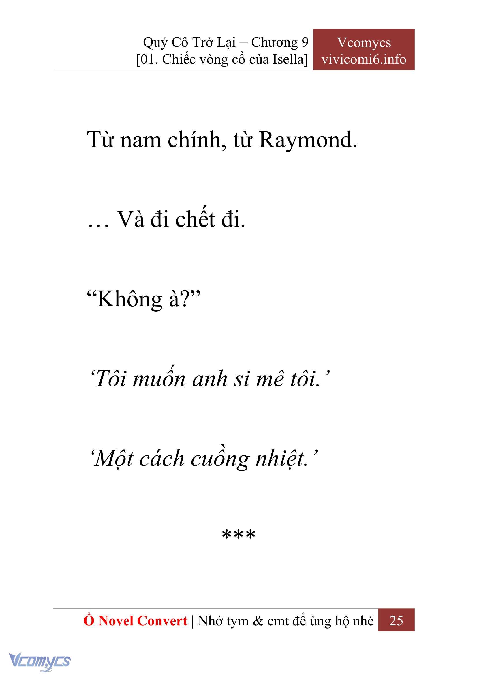 [Novel] Quý Cô Trở Lại Chap 9 - Trang 2