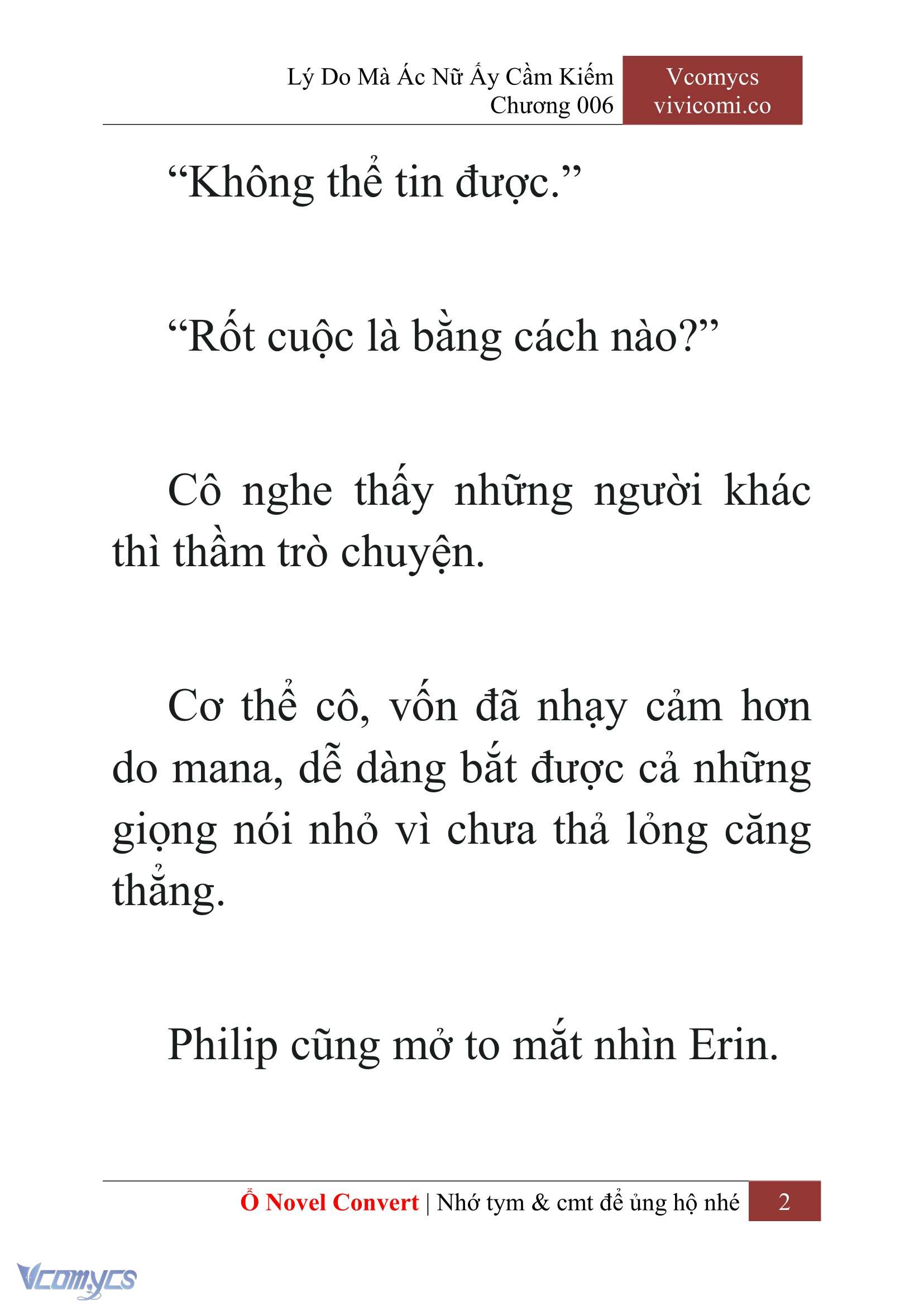 [Novel] Lý Do Mà Ác Nữ Ấy Cầm Kiếm Chap 6 - Trang 2